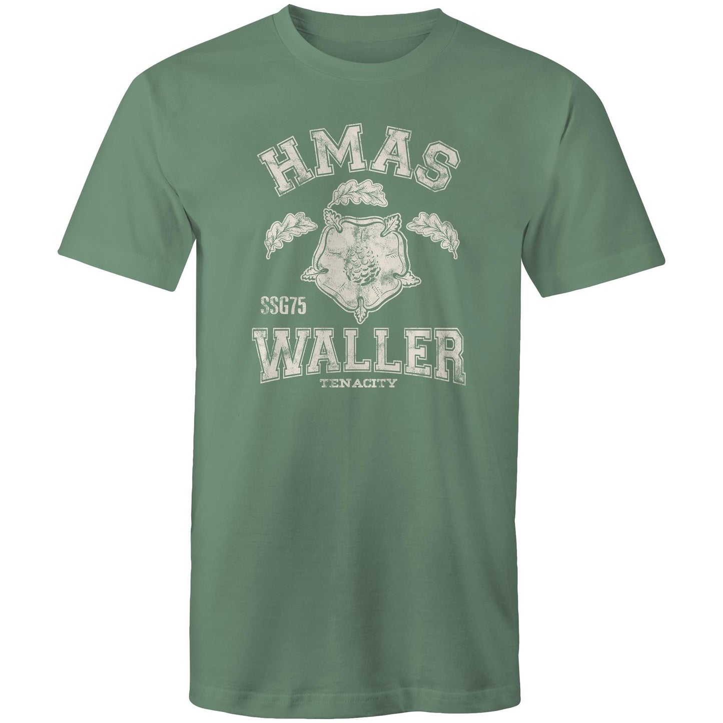 HMAS Waller SSG75 Men's T-shirt (style Alpha, white)