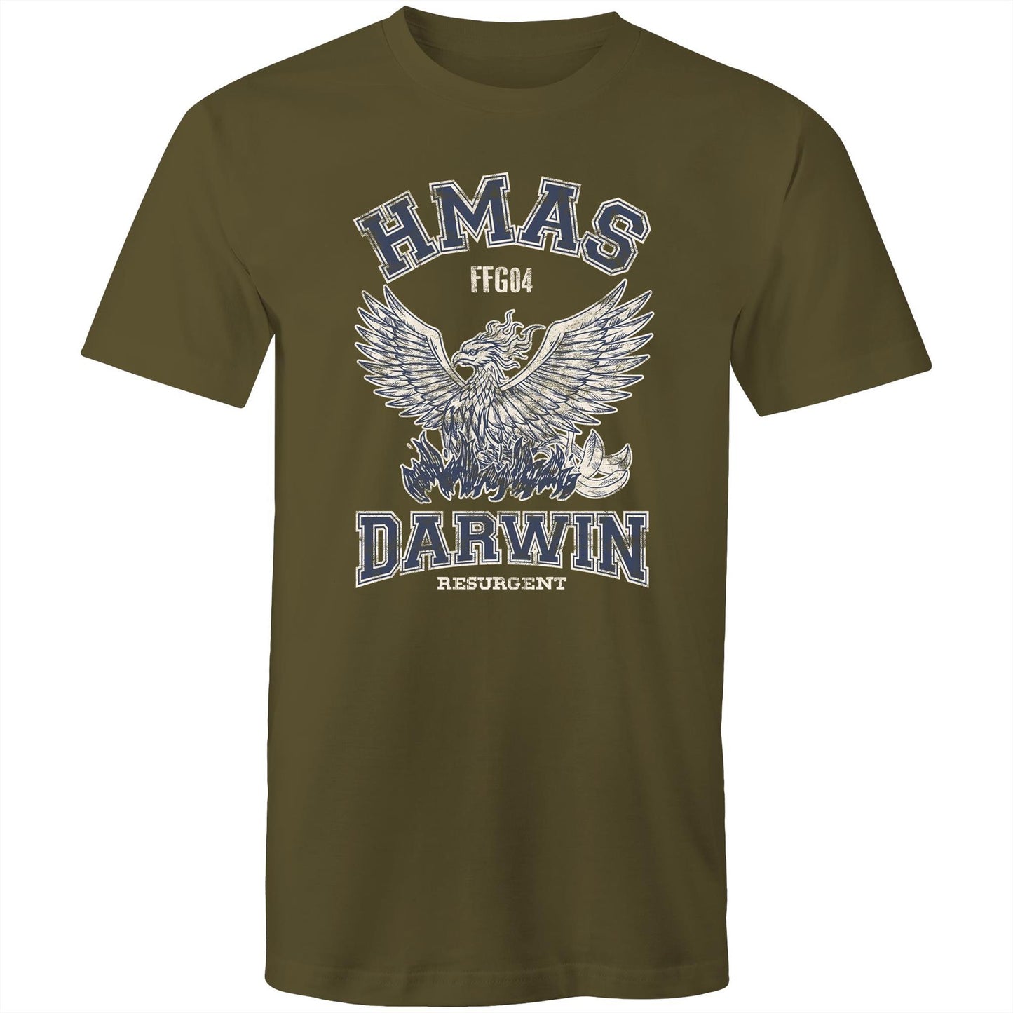 HMAS Darwin FFG04 Men's T-shirt (style Alpha, blue)