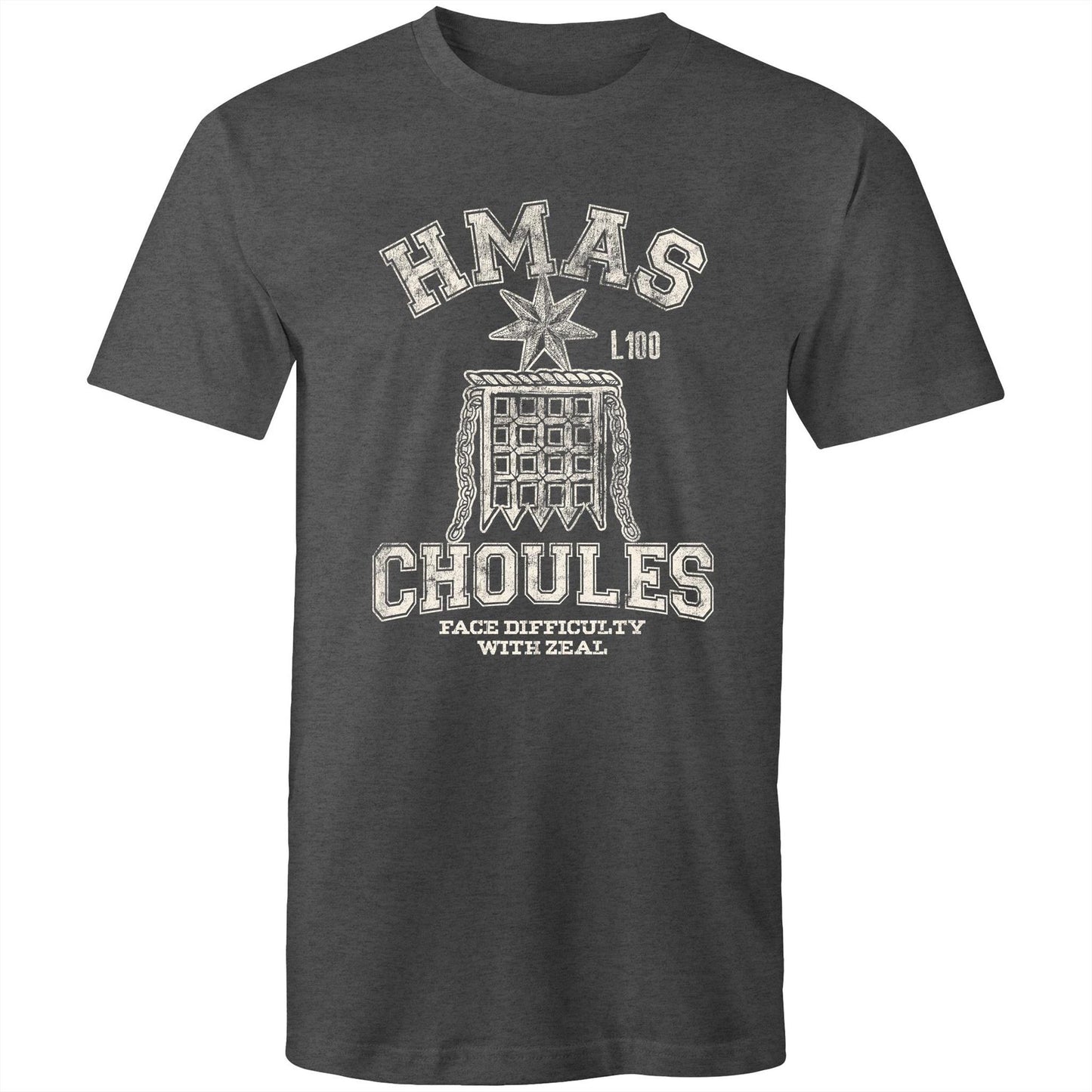 HMAS Choules L100 Men's T-shirt (style Alpha, white)