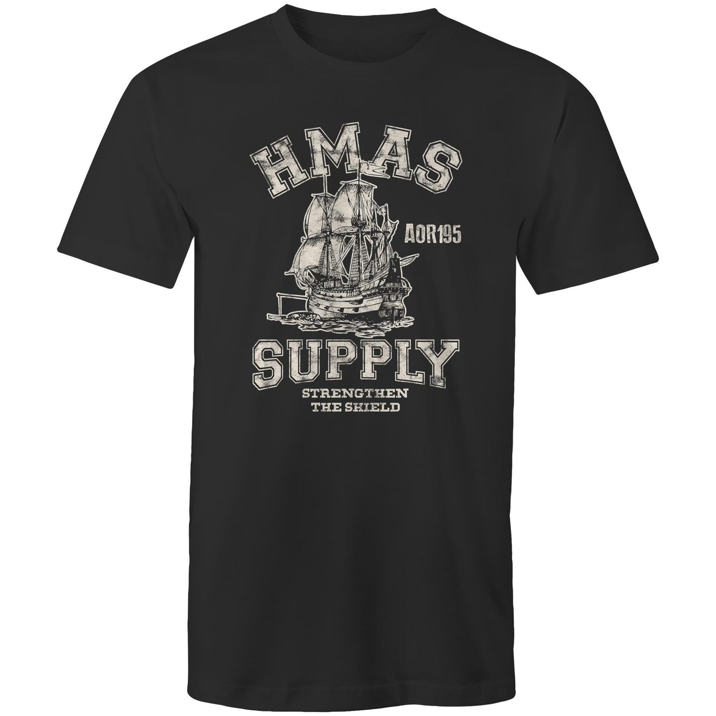 HMAS Supply AOR195 Men's T-shirt (style Alpha, white)