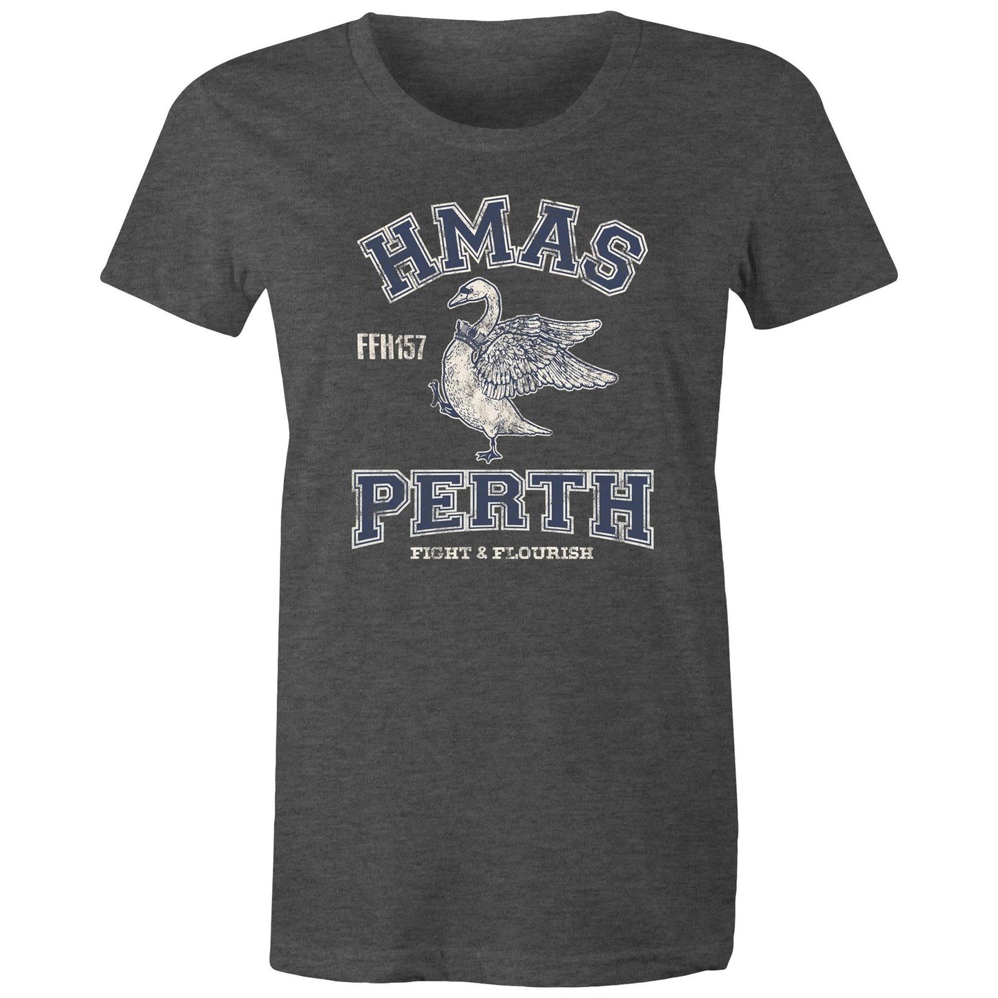 HMAS Perth (III) FFH157 Women's T-shirt (style Alpha, blue)