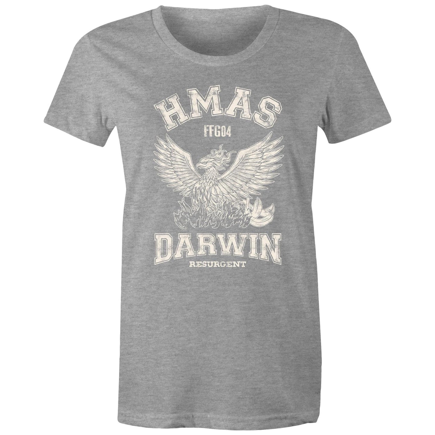 HMAS Darwin FFG04 Women's T-shirt (style Alpha, white)