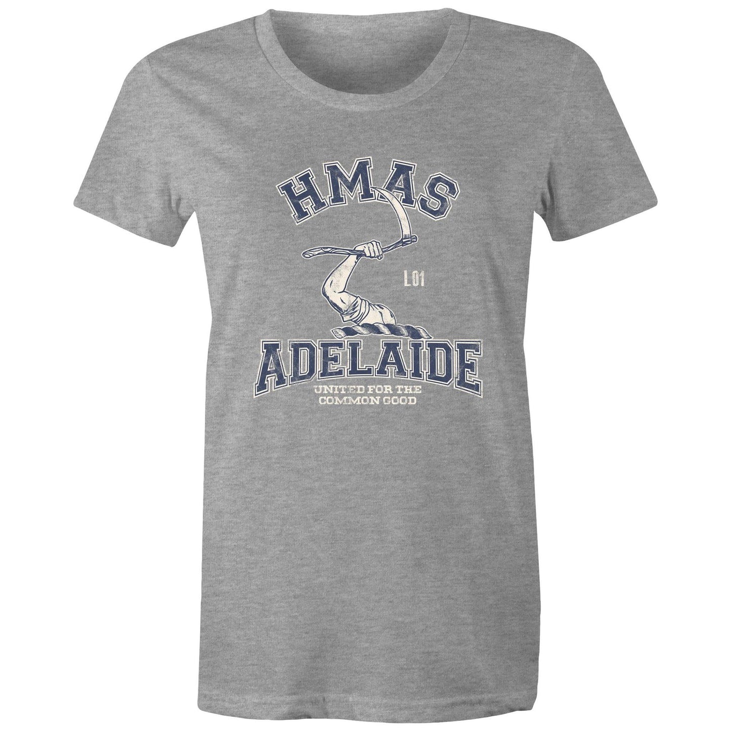 HMAS Adelaide (III) L01 Women's T-shirt (style Alpha, blue)