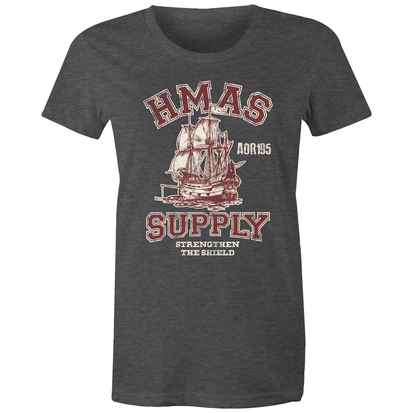 HMAS Supply AOR195 Women's T-shirt (style Alpha, colour)