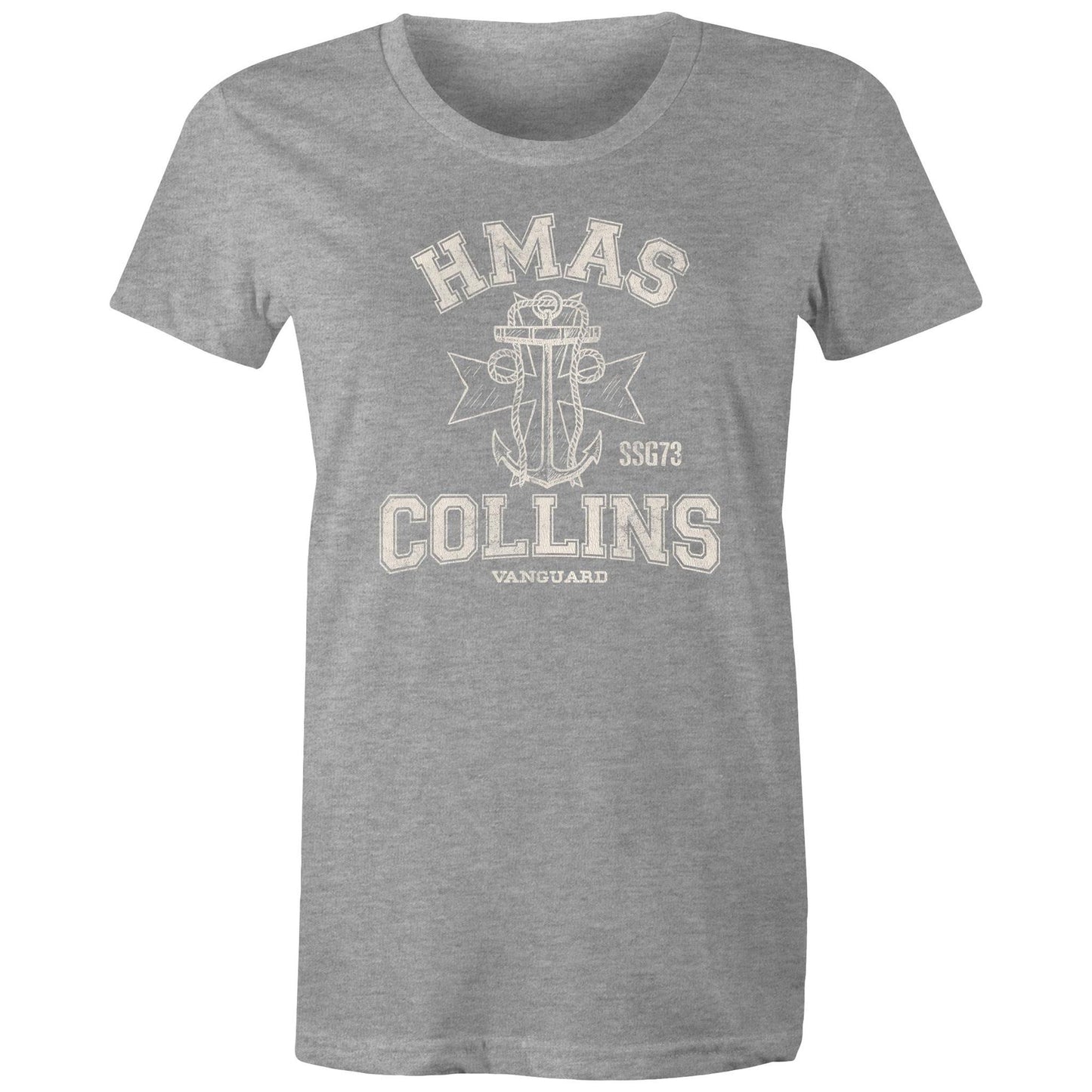 HMAS Collins SSG73 Women's T-shirt (style Alpha, white)
