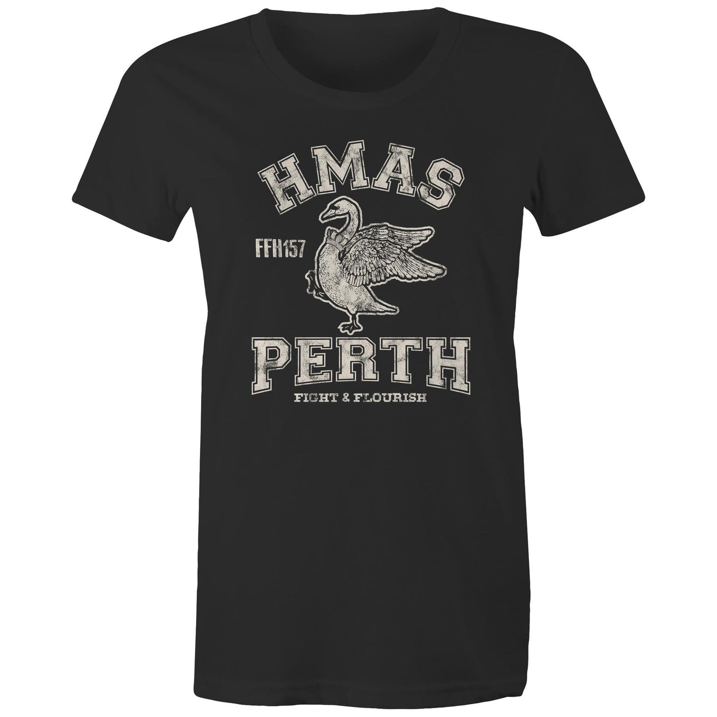 HMAS Perth (III) FFH157 Women's T-shirt (style Alpha, white)