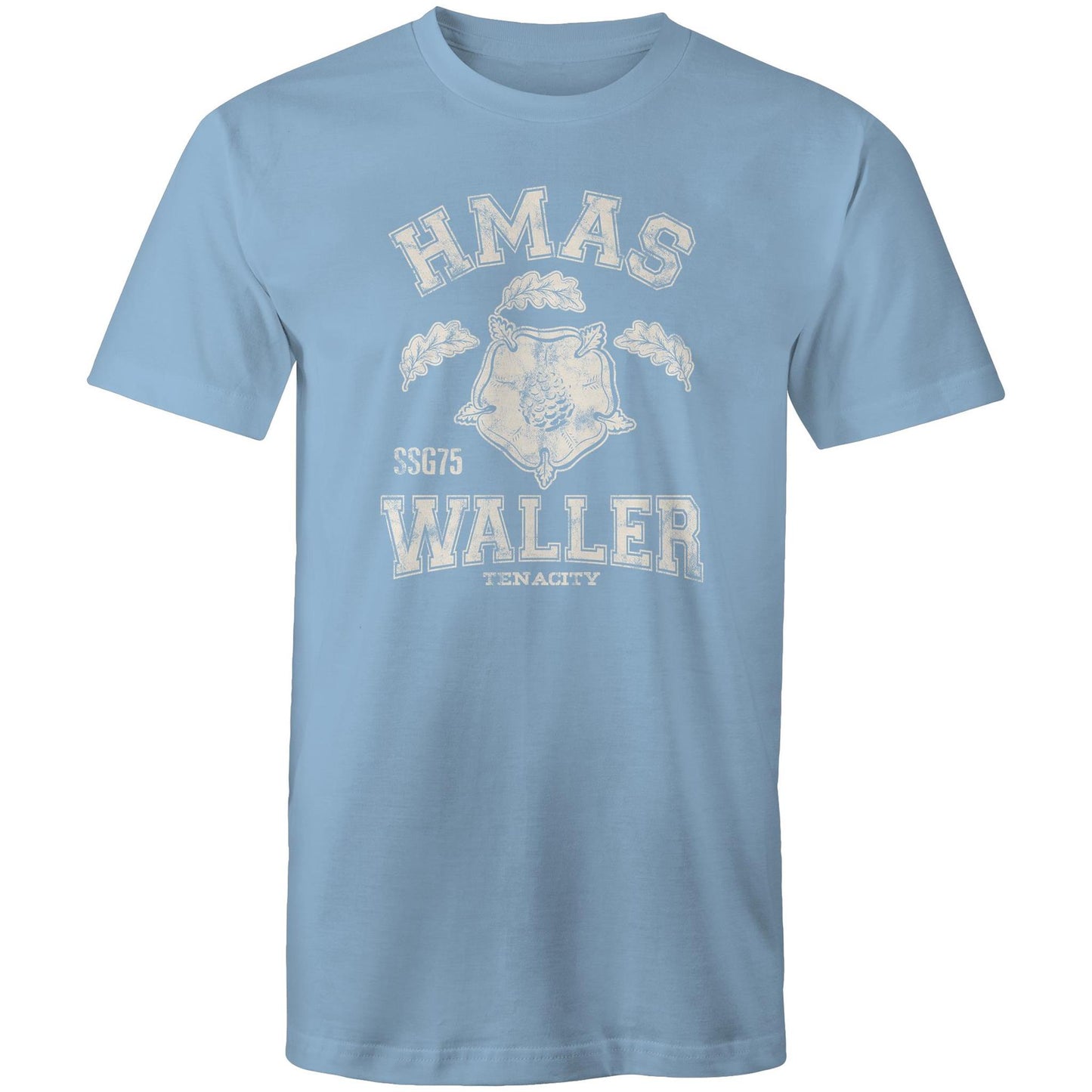 HMAS Waller SSG75 Men's T-shirt (style Alpha, white)