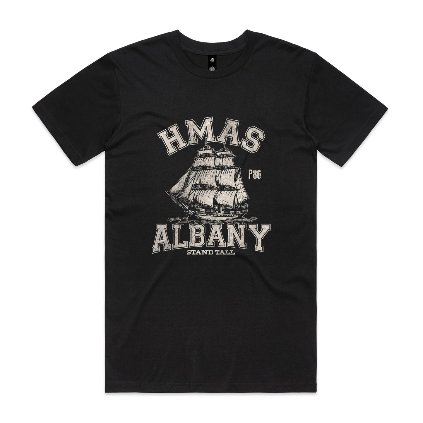 HMAS Albany P86 Men's T-shirt (style Alpha, white)