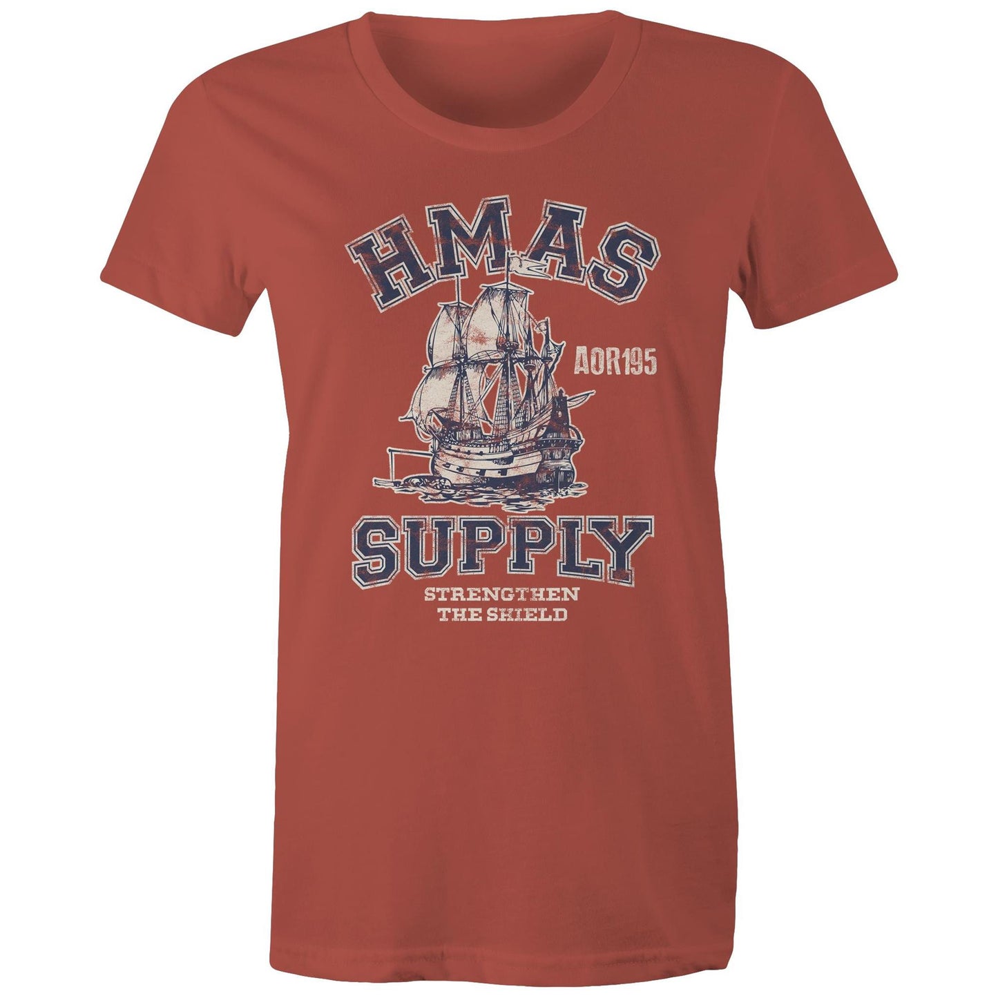 HMAS Supply AOR195 Women's T-shirt (style Alpha, blue)