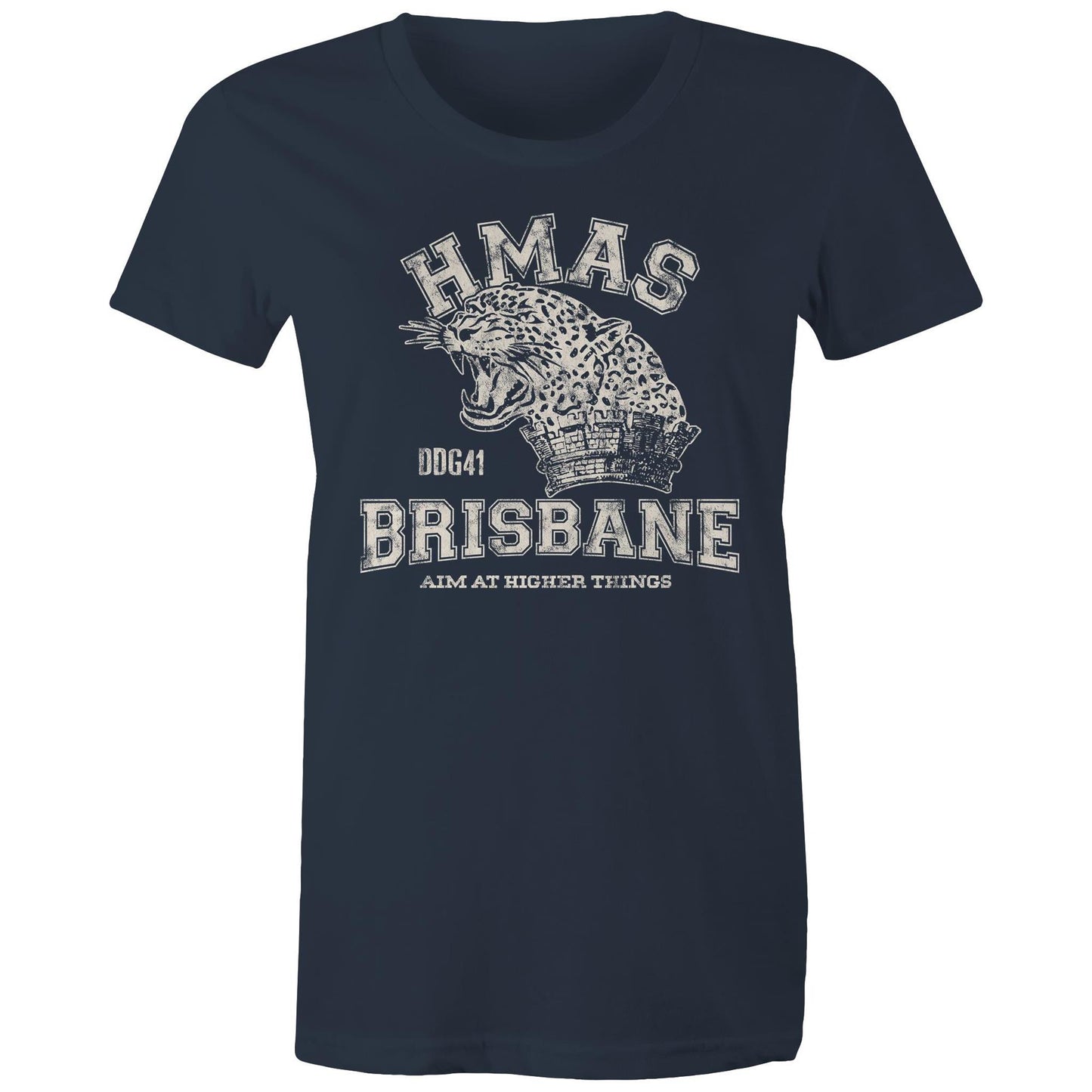HMAS Brisbane (III) DDG41 Women's T-shirt (style Alpha, white)