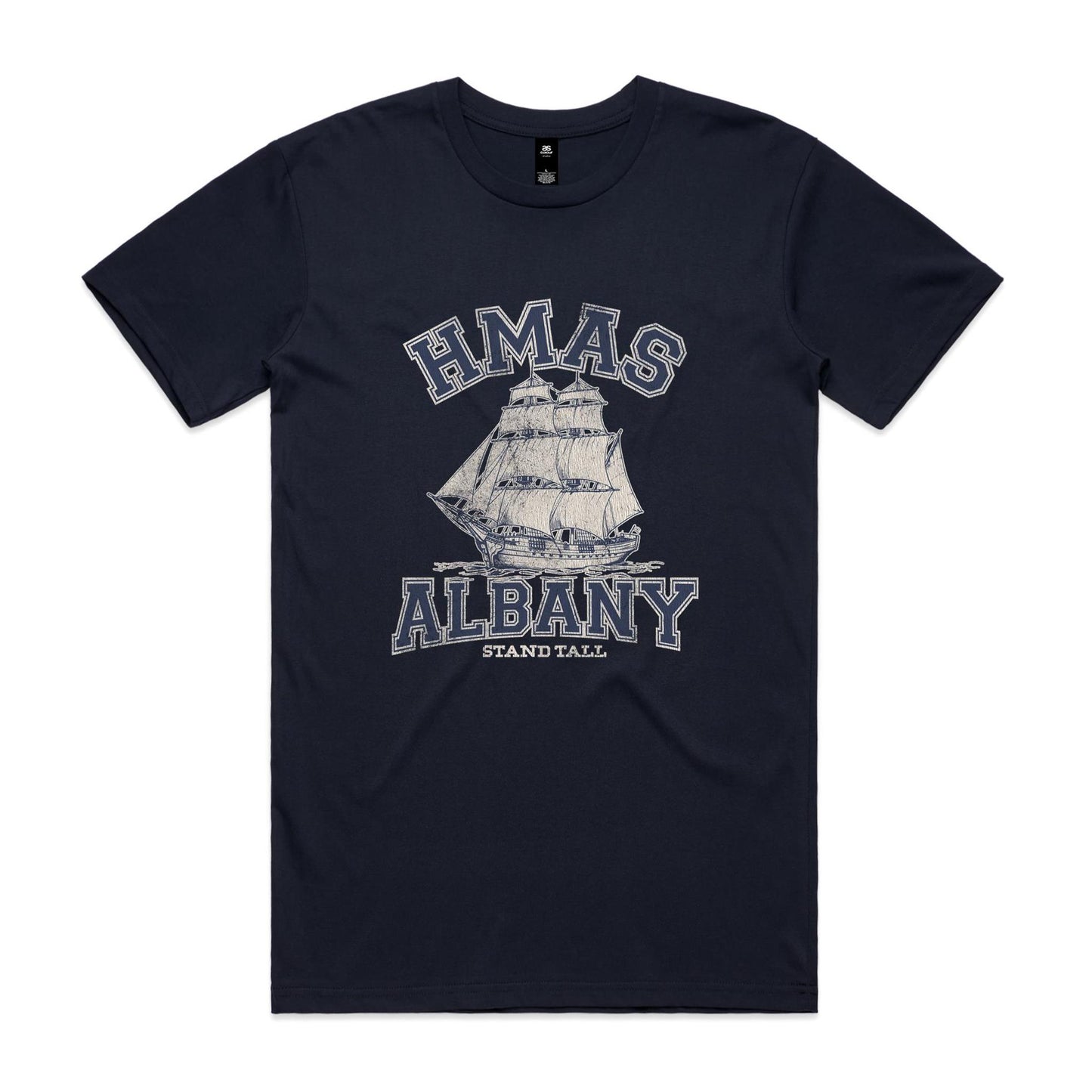 HMAS Albany P86 Men's T-shirt (style Alpha, blue)