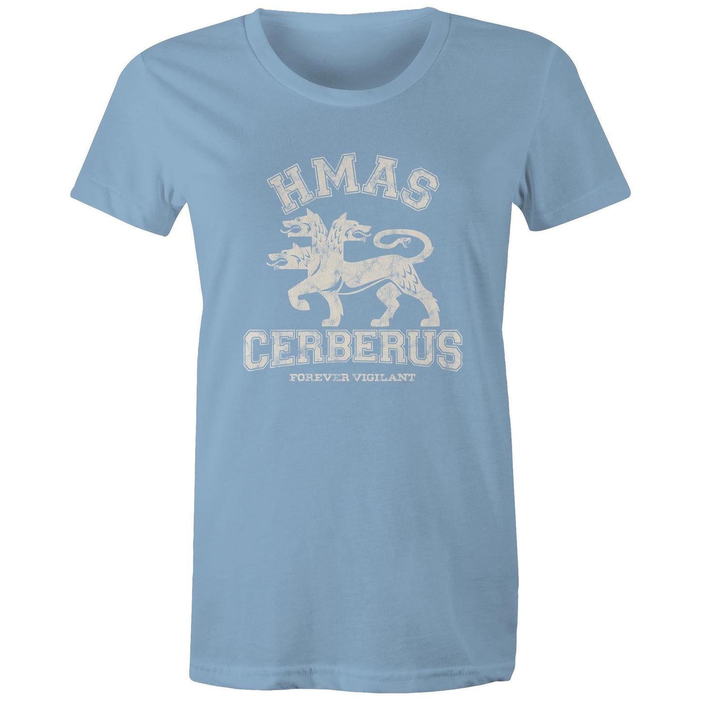 HMAS Cerberus Women's T-shirt (style Alpha, white)
