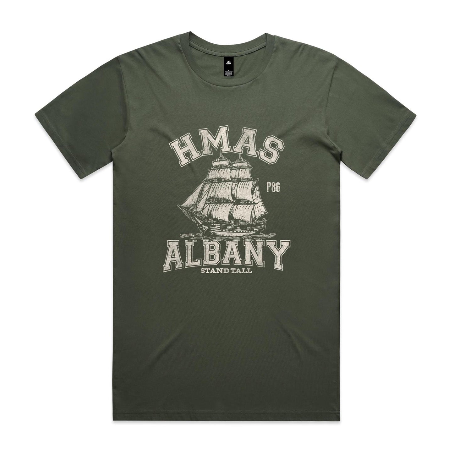 HMAS Albany P86 Men's T-shirt (style Alpha, white)