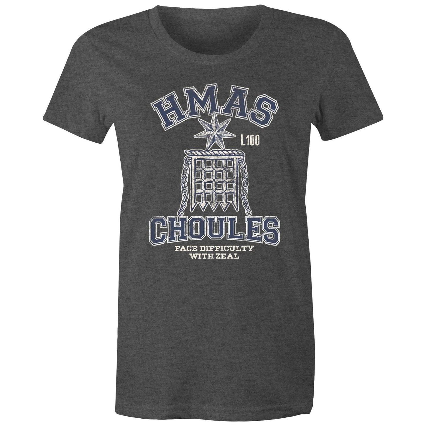 HMAS Choules L100 Women's T-shirt (style Alpha, blue)