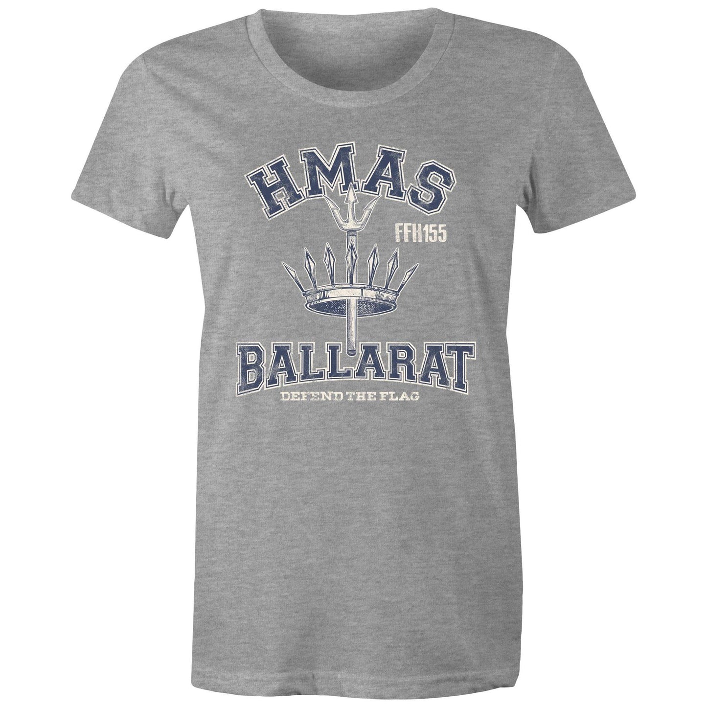 HMAS Ballarat (II) FFH155 Women's T-shirt (style Alpha, blue)