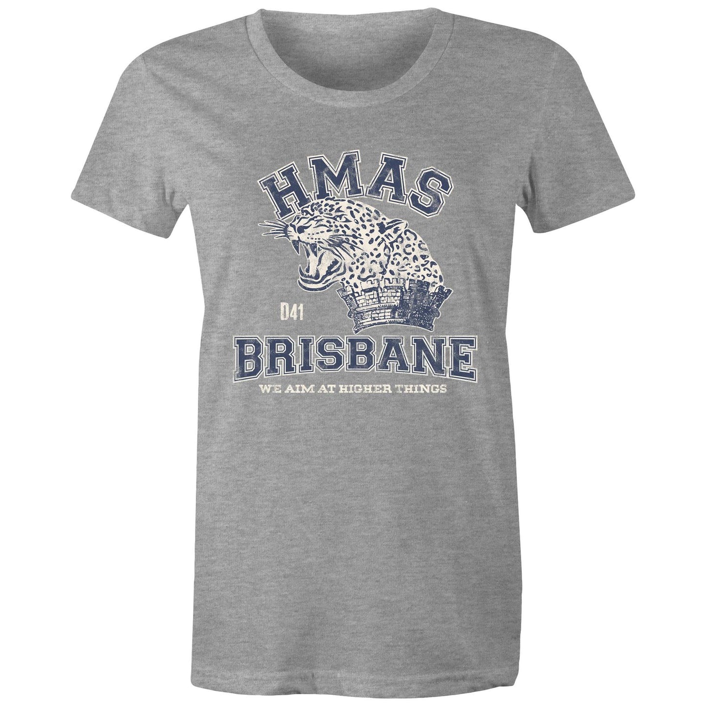 HMAS Brisbane (II) D41 Women's T-shirt (style Alpha, blue)