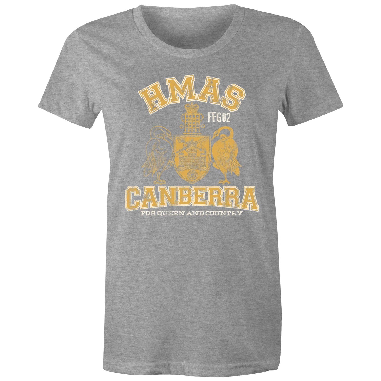 HMAS Canberra (II) FFG02 Women's T-shirt (style Alpha, colour)