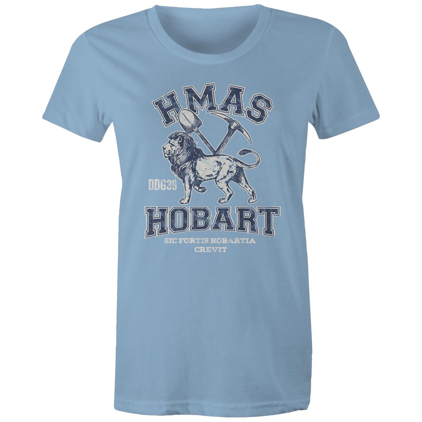 HMAS Hobart (II) DDG39 Women's T-shirt (style Alpha, blue)