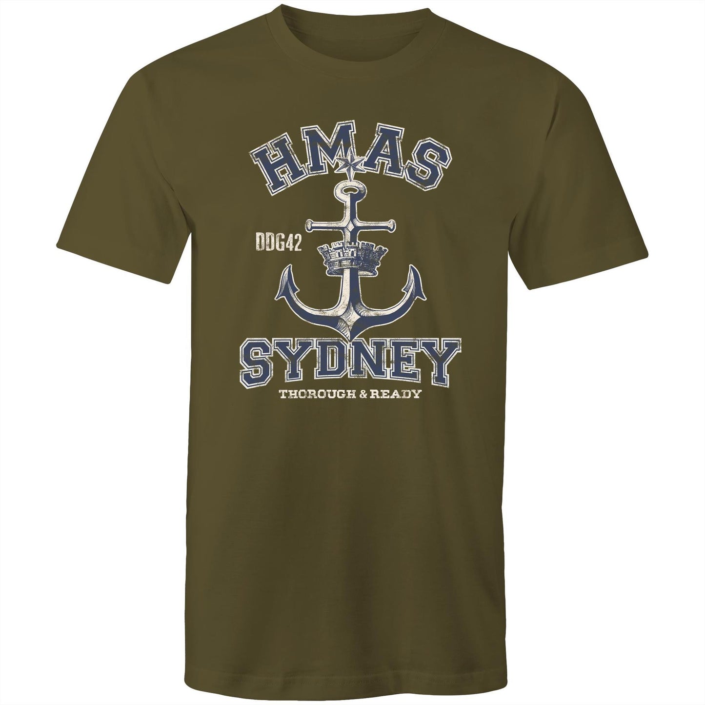 HMAS Sydney (V) DDG42 Men's T-shirt (style Alpha, blue)