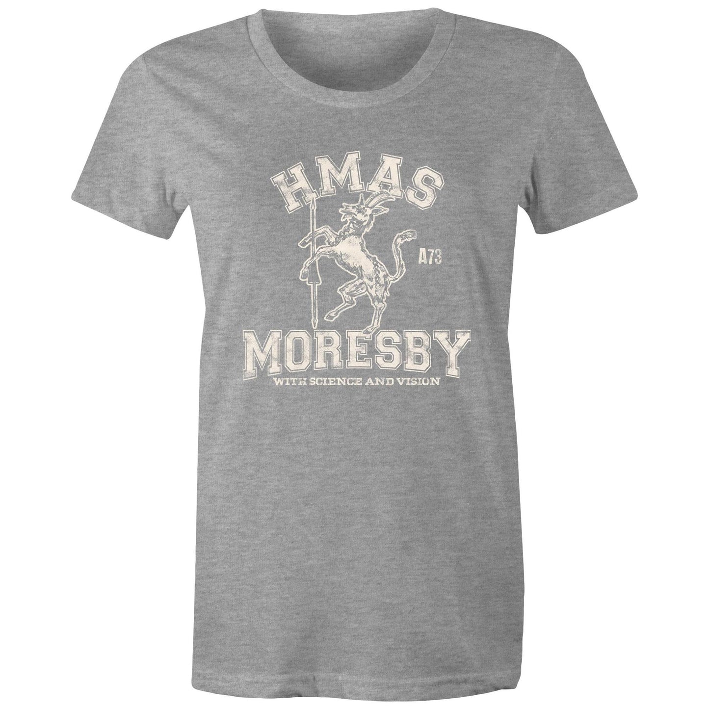 HMAS Moresby (II) A73 Women's T-shirt (style Alpha, white)