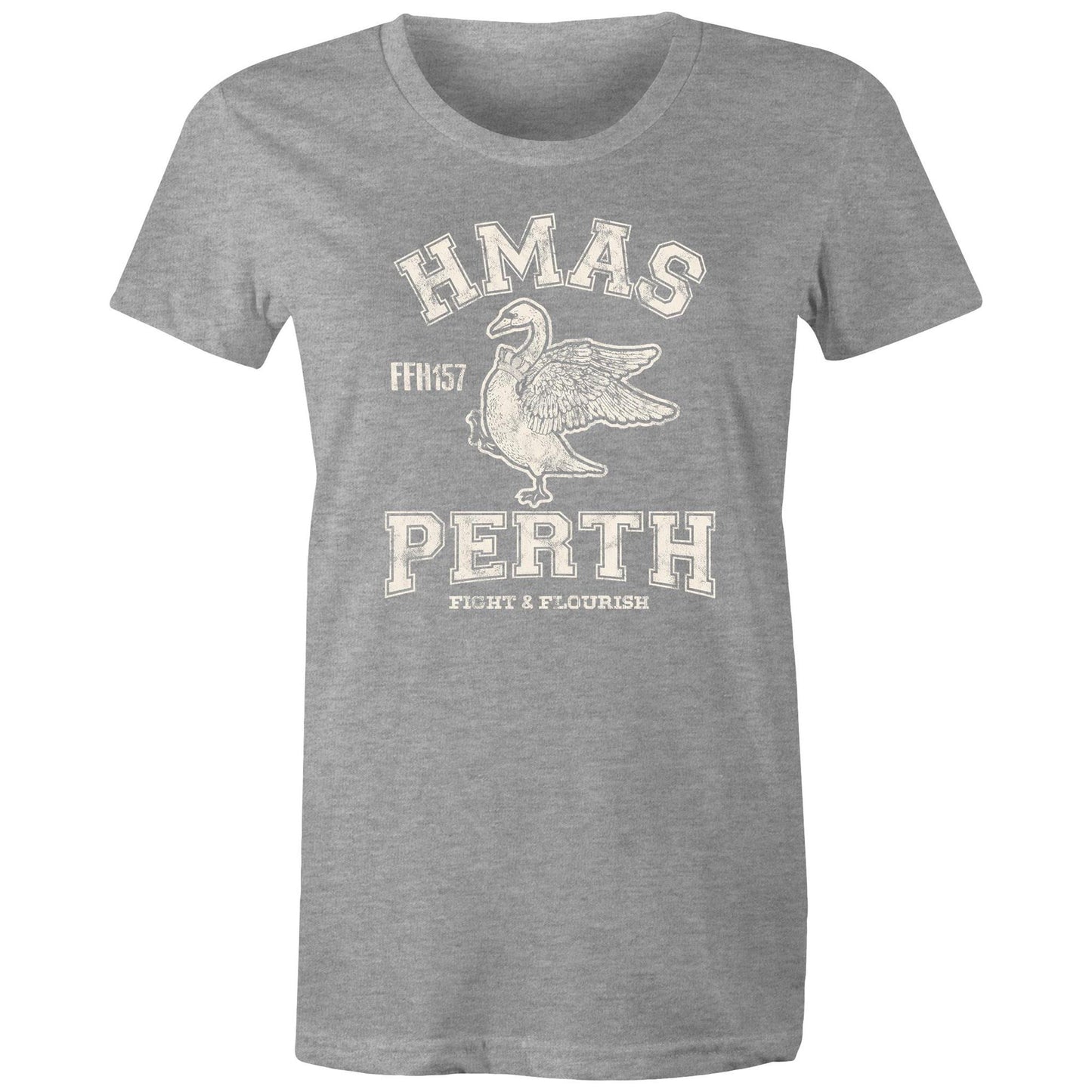HMAS Perth (III) FFH157 Women's T-shirt (style Alpha, white)