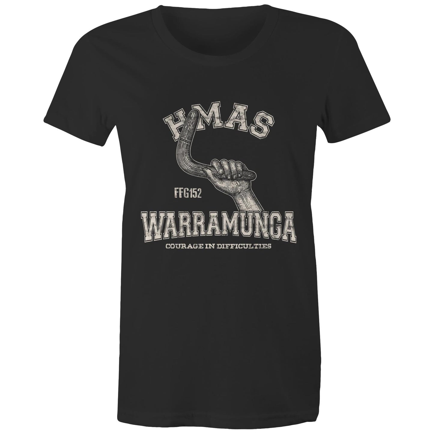 HMAS Warramunga (II) FFH152 Women's T-shirt (style Alpha, white)