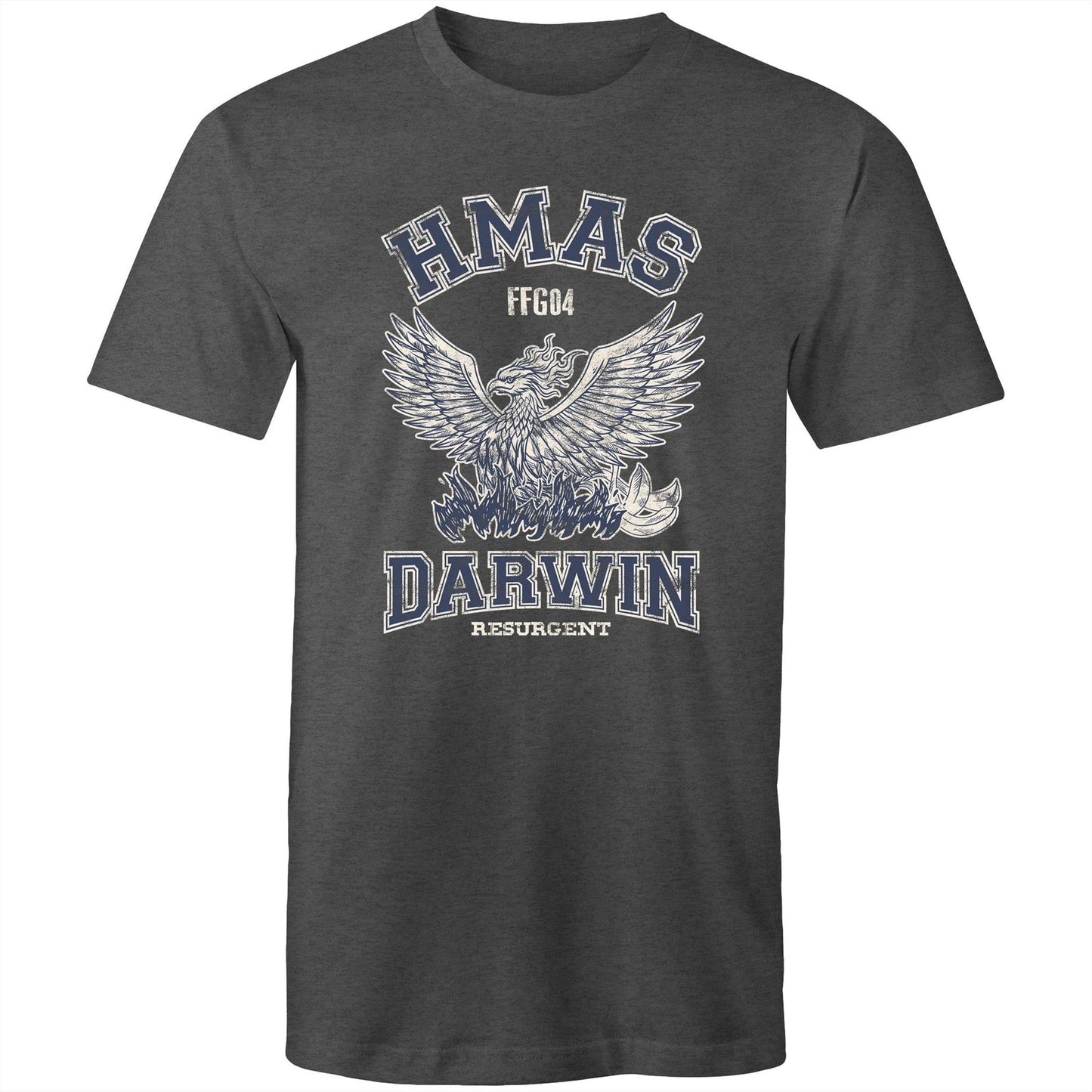 HMAS Darwin FFG04 Men's T-shirt (style Alpha, blue)
