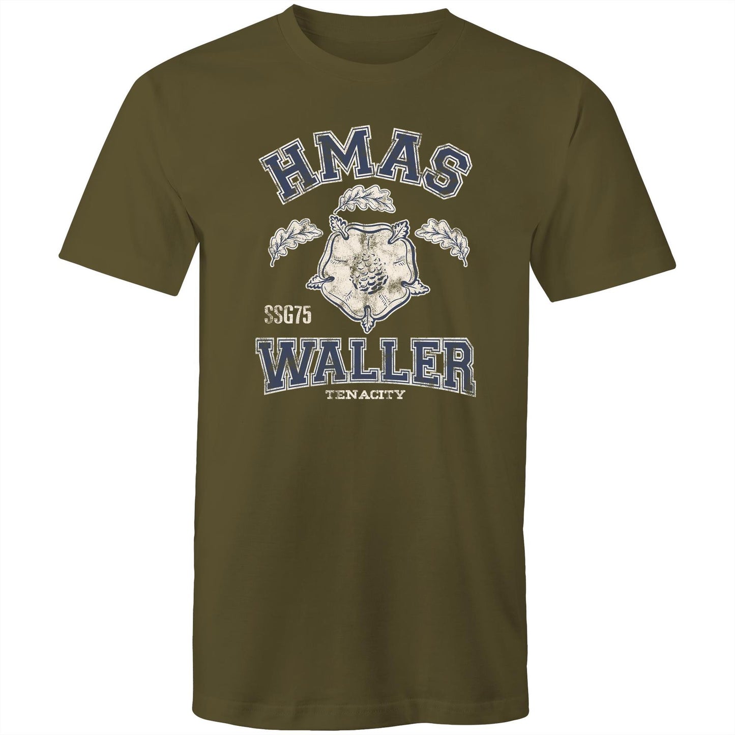 HMAS Waller SSG75 Men's T-shirt (style Alpha, blue)