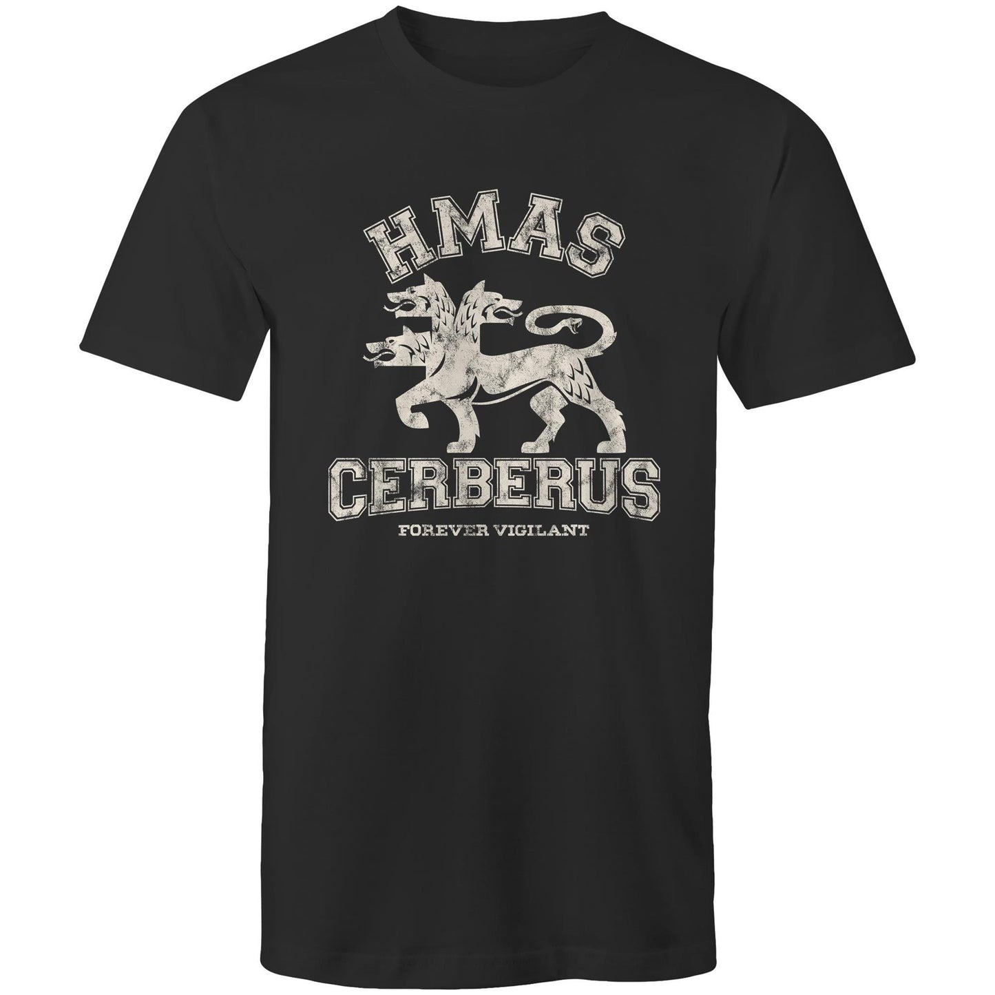 HMAS Cerberus Men's T-shirt (style Alpha, white)