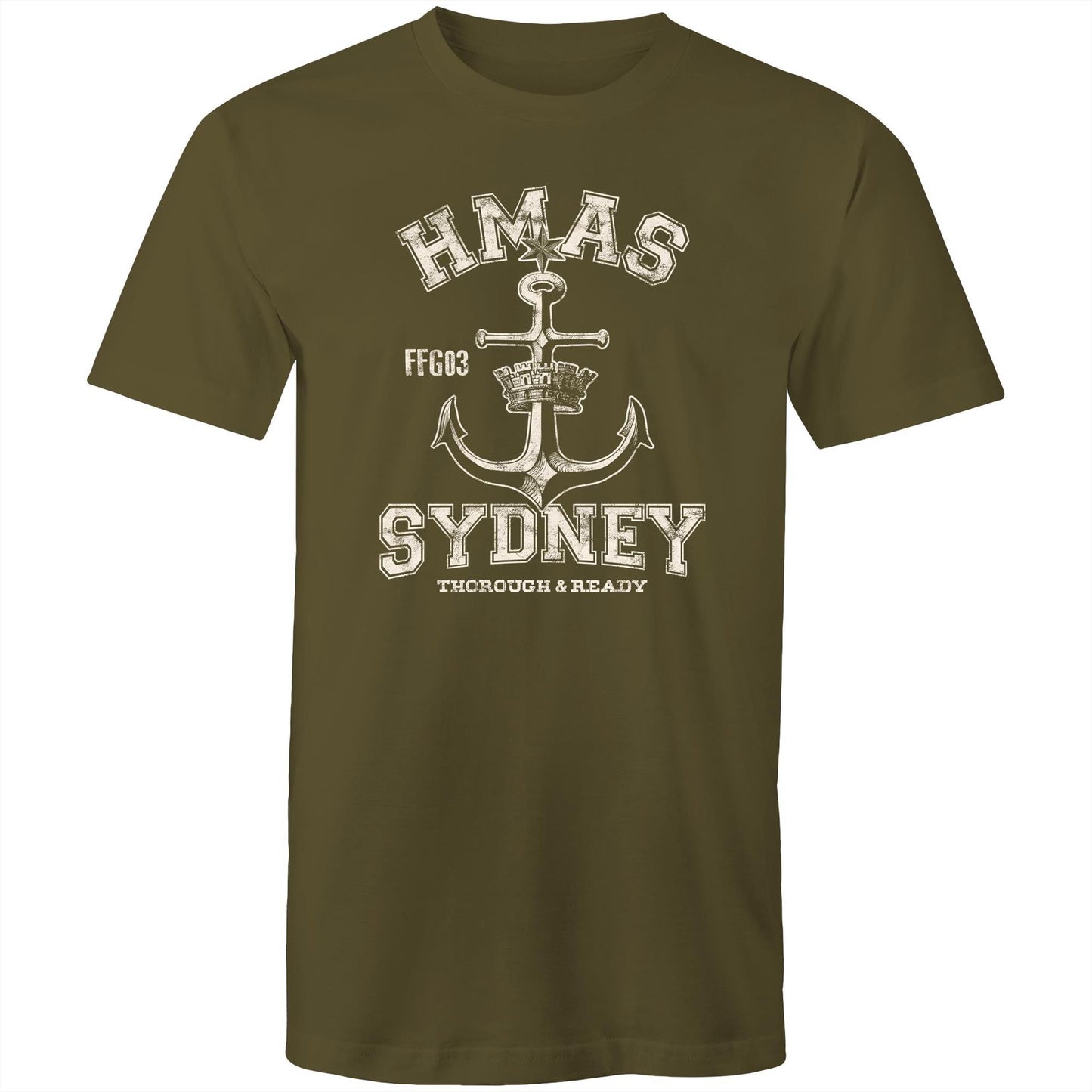 HMAS Sydney (IV) FFG03 Men's T-shirt (style Alpha, white)