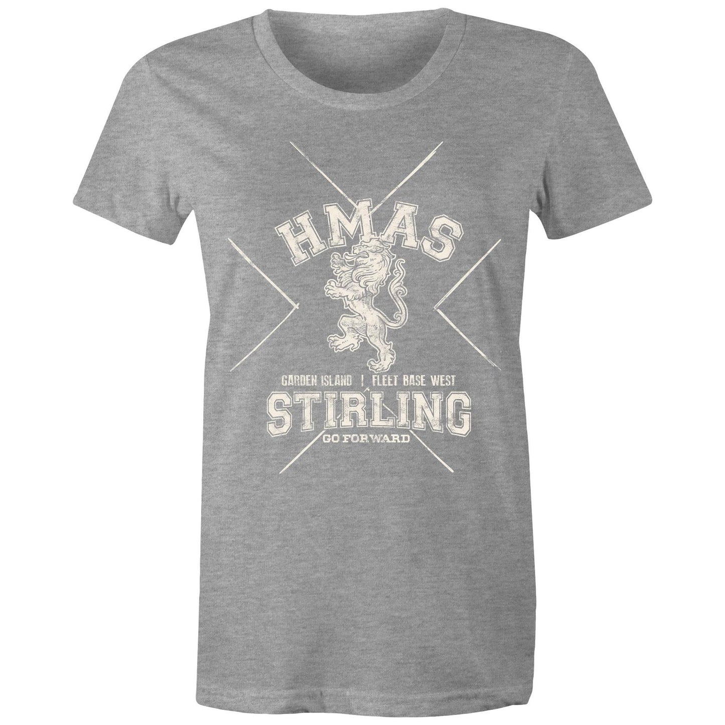 HMAS Stirling Women's T-shirt (style Alpha, white)