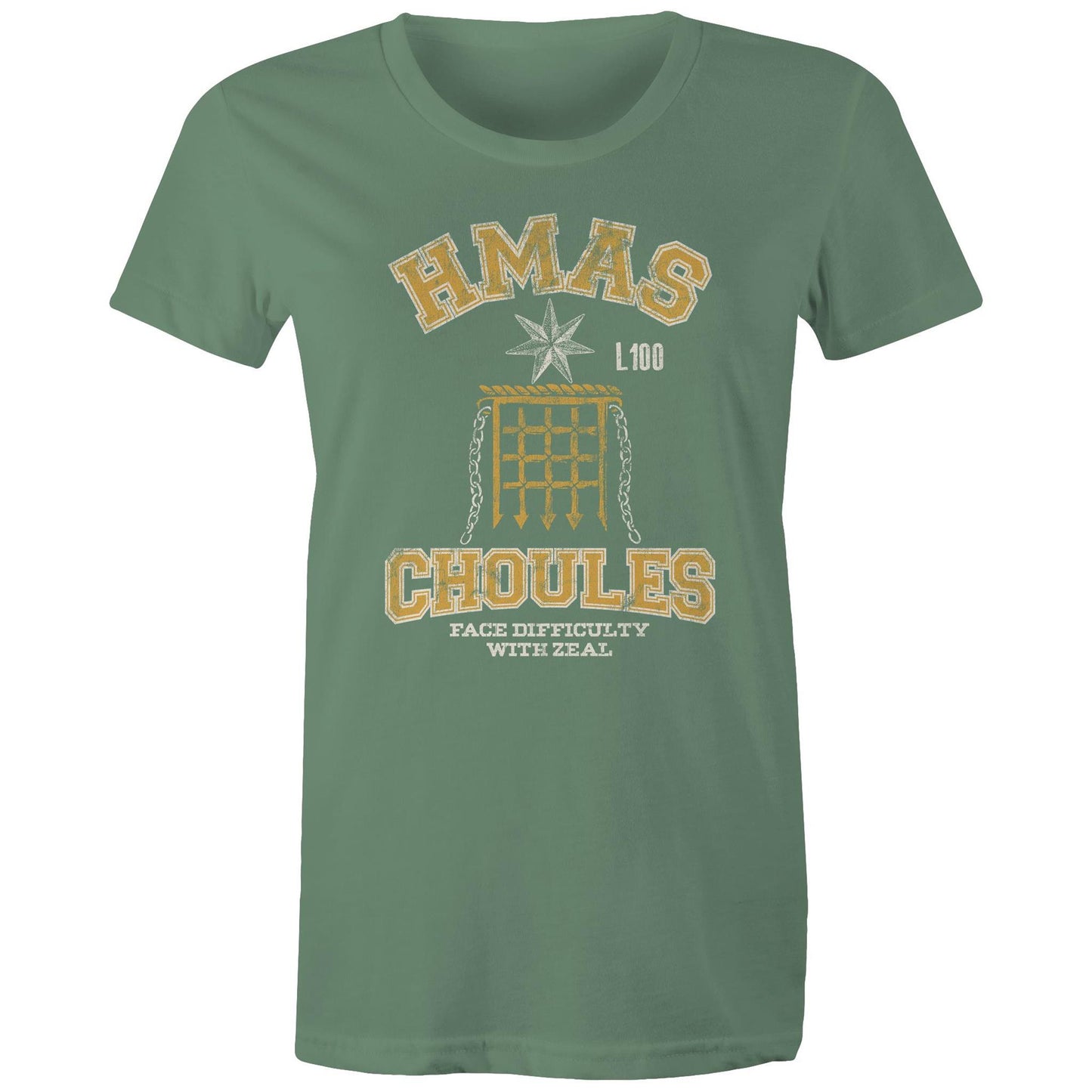 HMAS Choules L100 Women's T-shirt (style Alpha, colour)