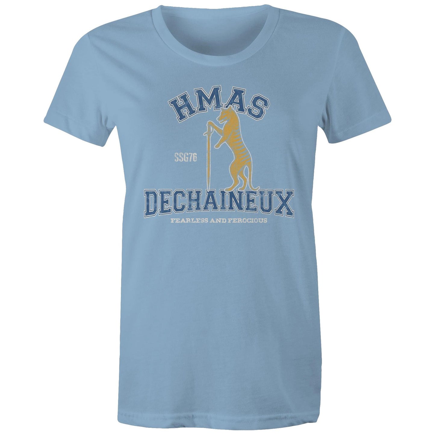 HMAS Dechaineux SSG76 Women's T-shirt (style Alpha, colour)