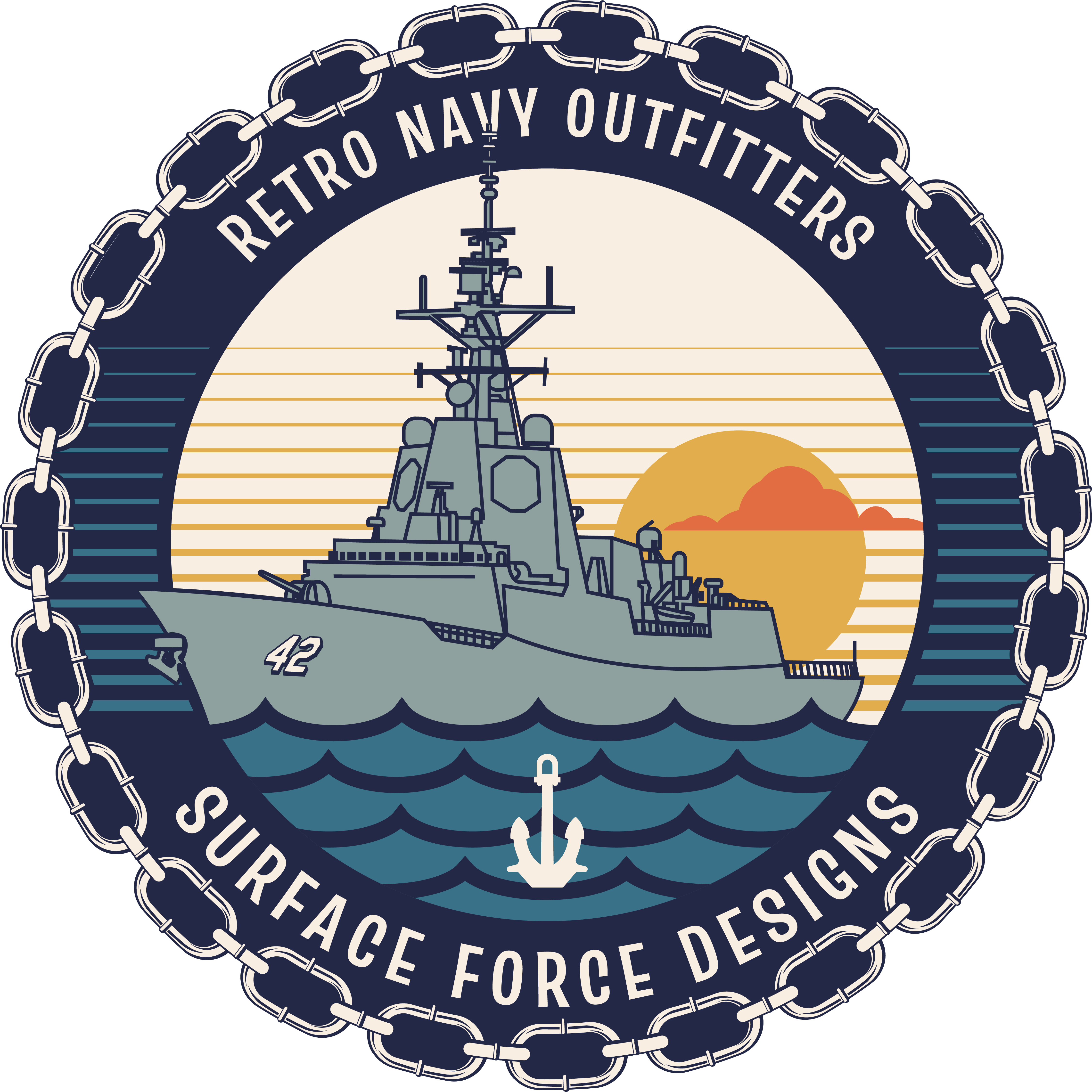 retro navy