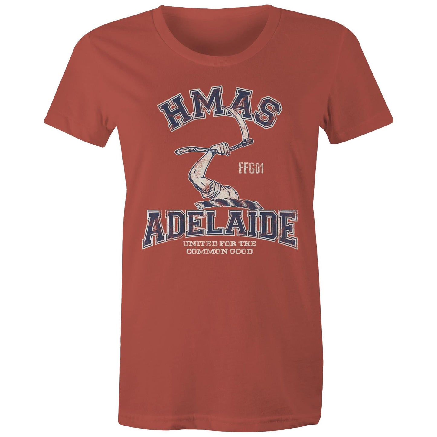 HMAS Adelaide (II) FFG01 Women's T-shirt blue (Style Alpha)