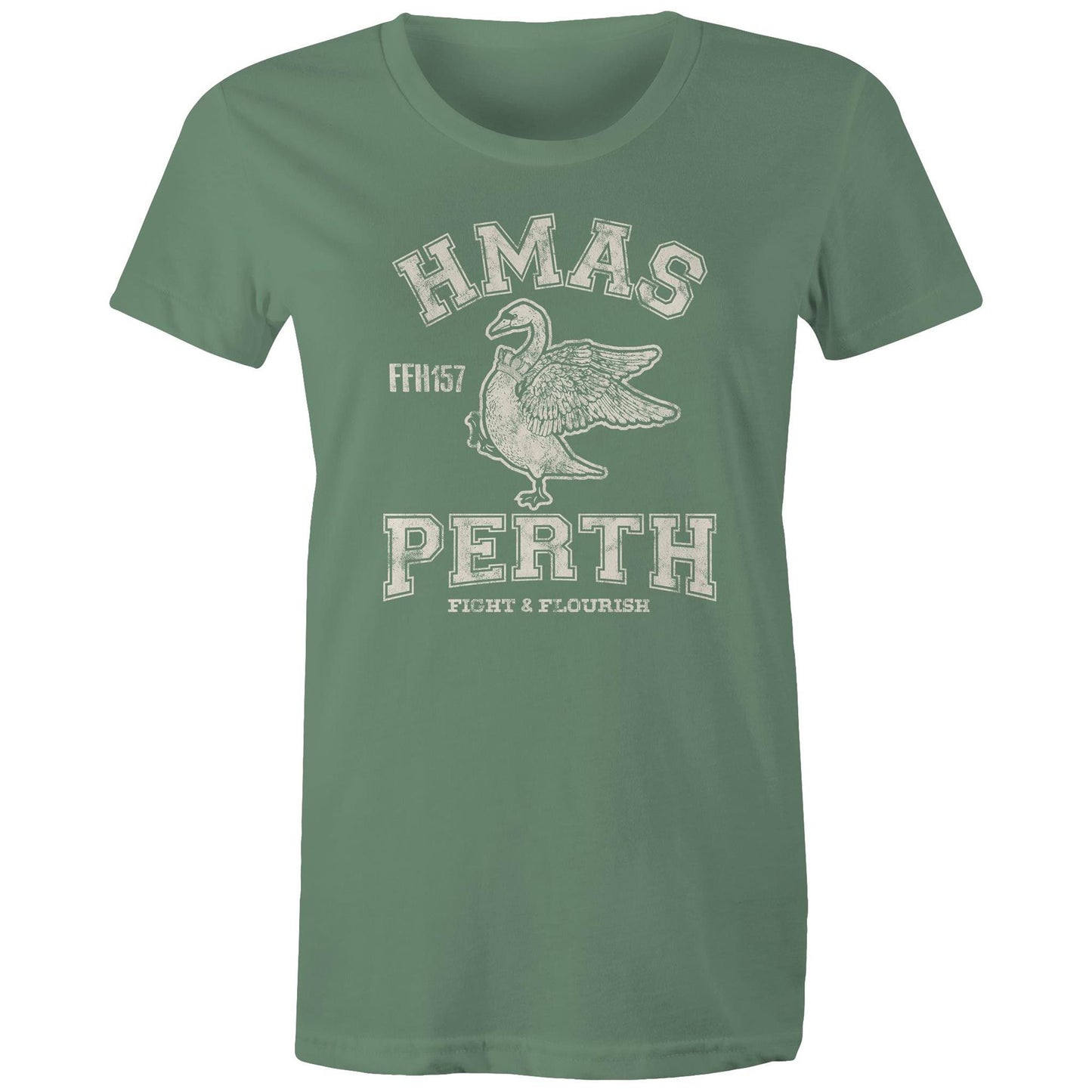 HMAS Perth (III) FFH157 Women's T-shirt (style Alpha, white)