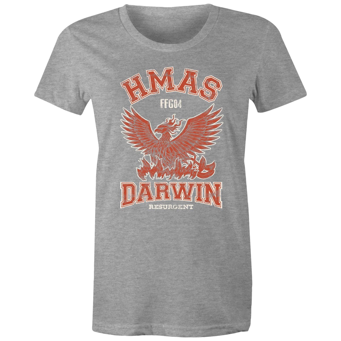 HMAS Darwin FFG04 Women's T-shirt (style Alpha, colour)