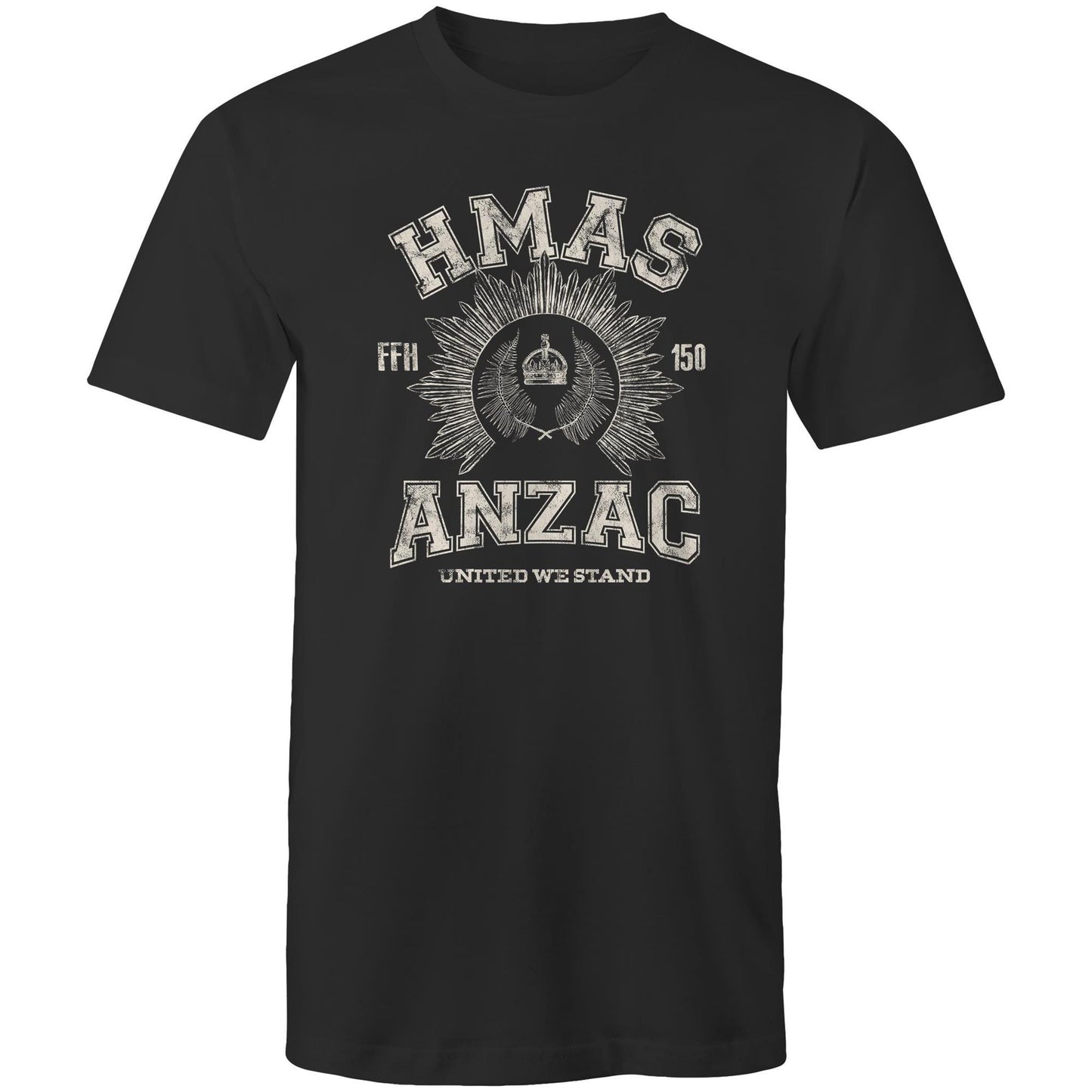 HMAS Anzac (III) FFH150 Men's T-shirt (style Alpha, white)