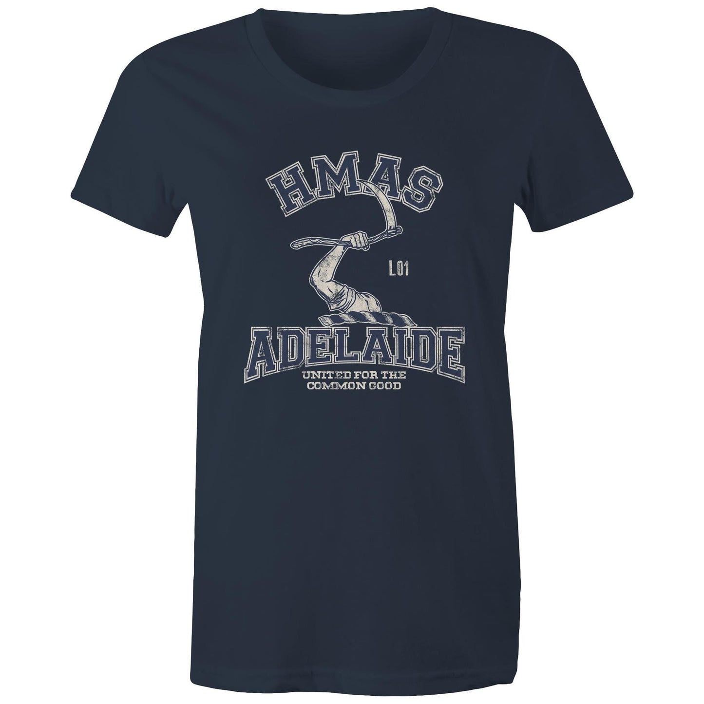 HMAS Adelaide (III) L01 Women's T-shirt (style Alpha, blue)