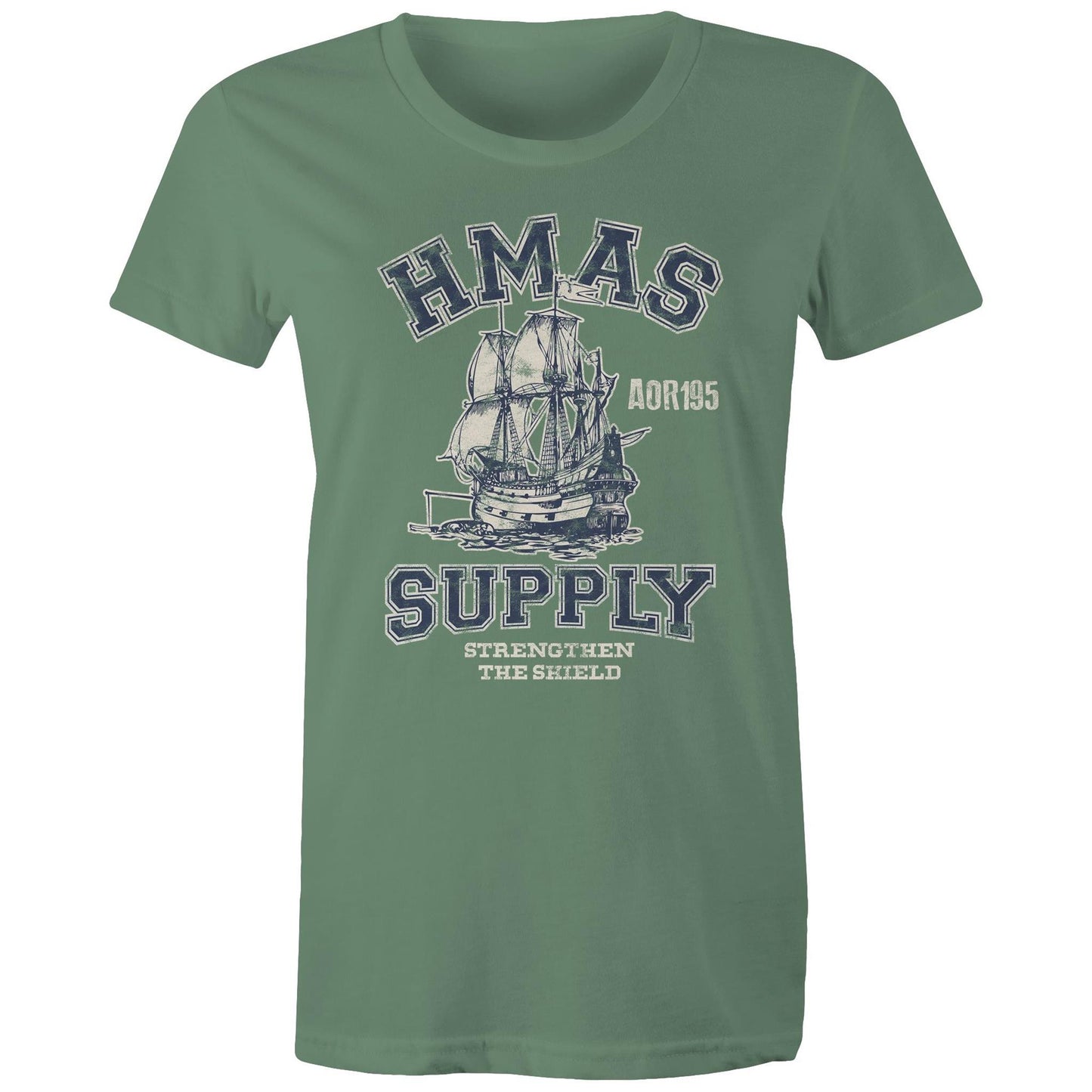HMAS Supply AOR195 Women's T-shirt (style Alpha, blue)