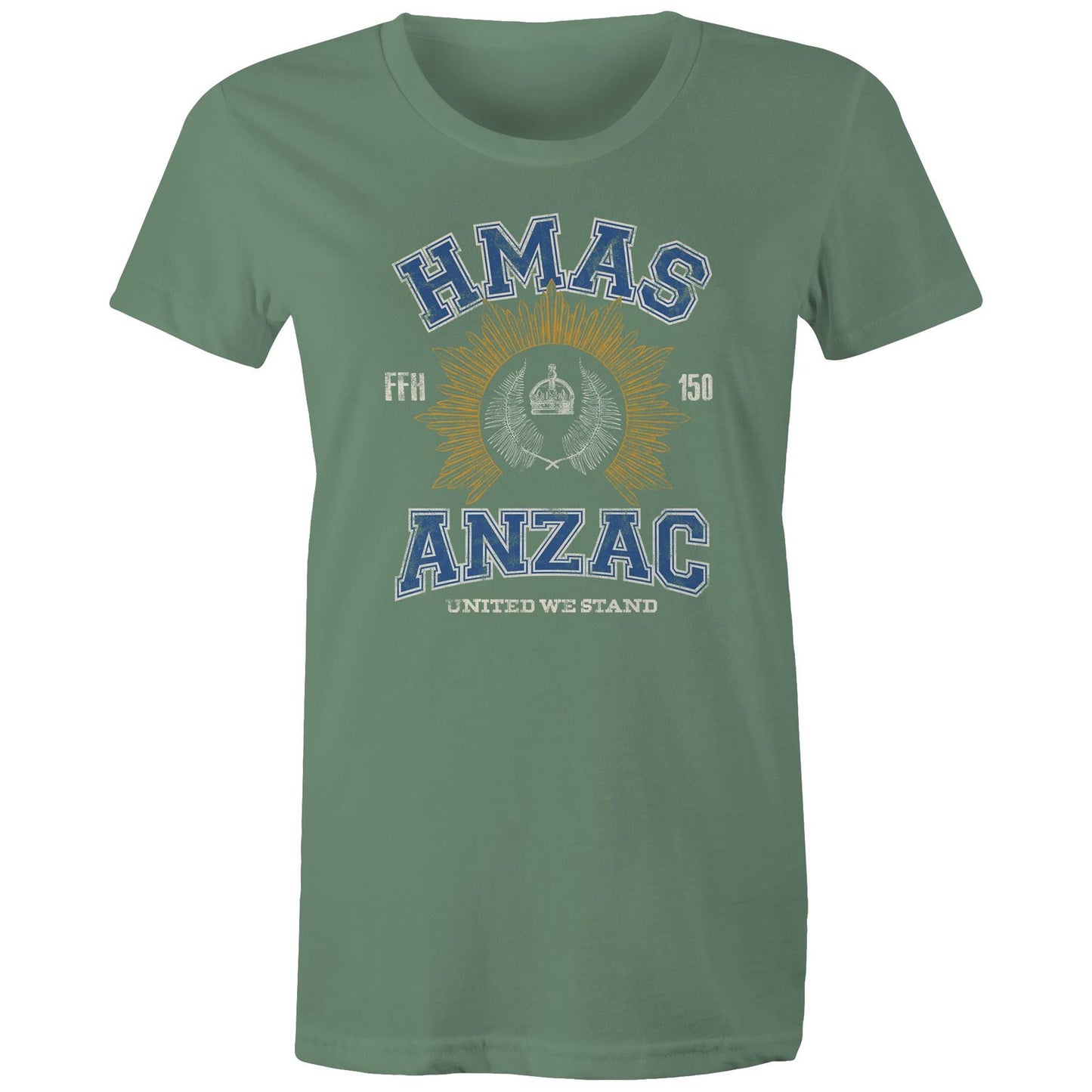 HMAS Anzac (III) FFH150 Women's T-shirt (style Alpha, colour)