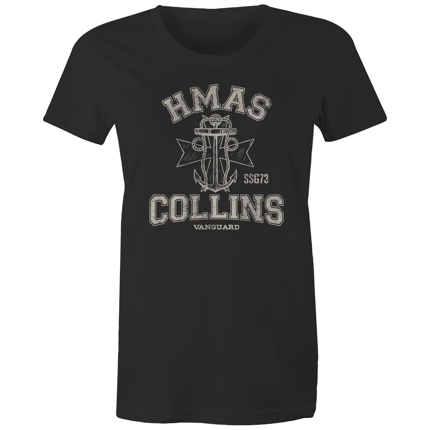 HMAS Collins SSG73 Women's T-shirt (style Alpha, white)