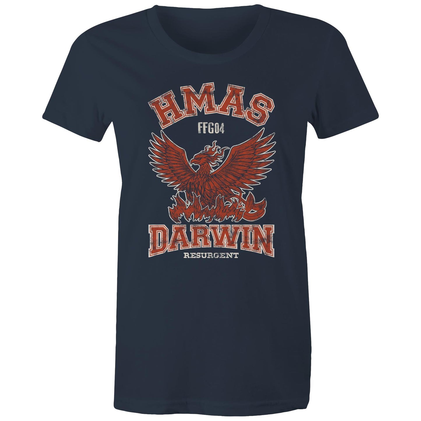 HMAS Darwin FFG04 Women's T-shirt (style Alpha, colour)