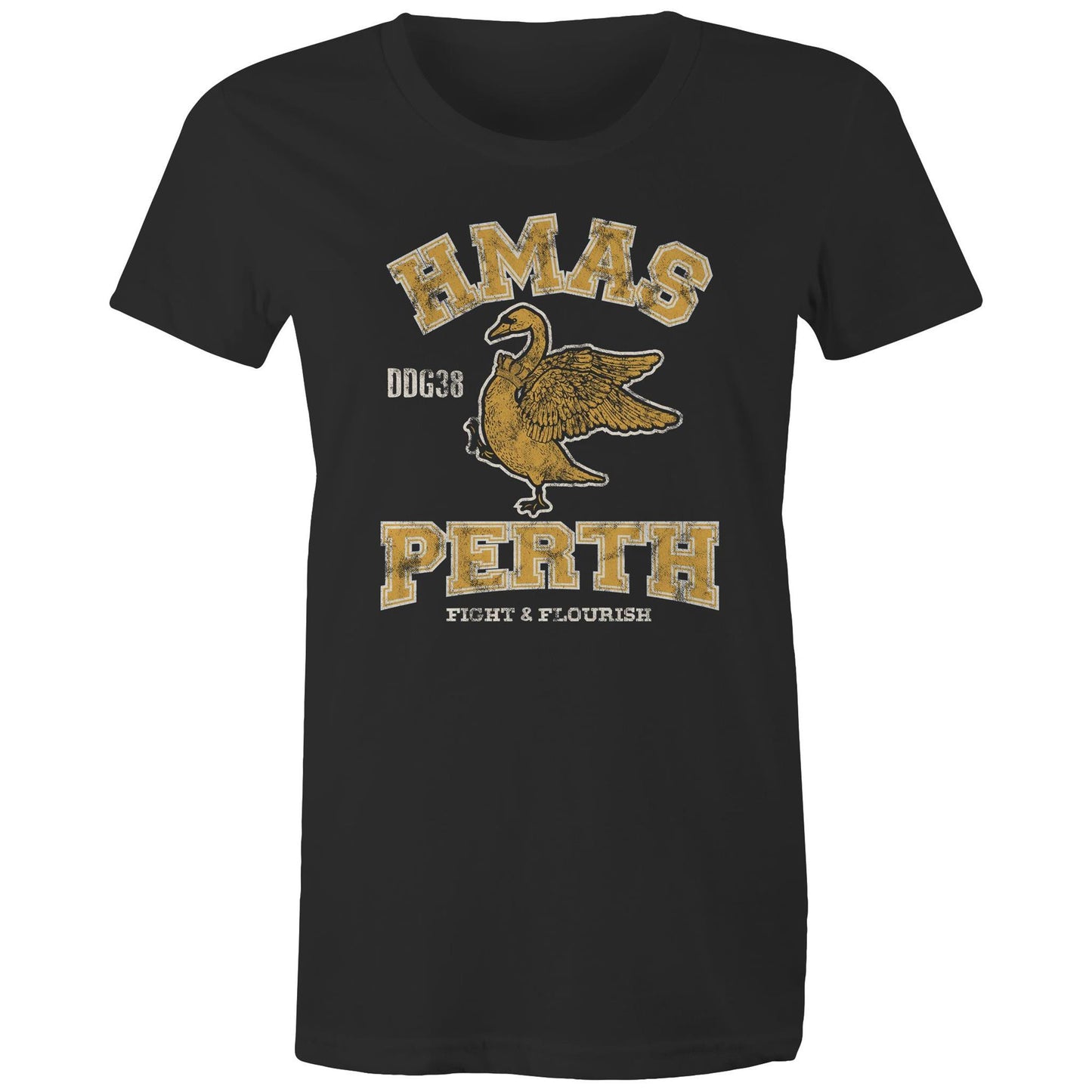 HMAS Perth (II) DDG38 Women's T-shirt (style Alpha, colour)