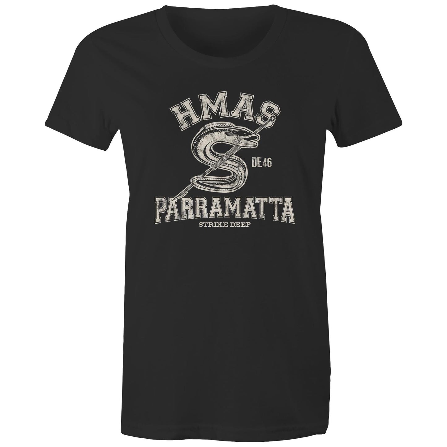 HMAS Parramatta (III) DE46 Women's T-shirt (style Alpha, white)