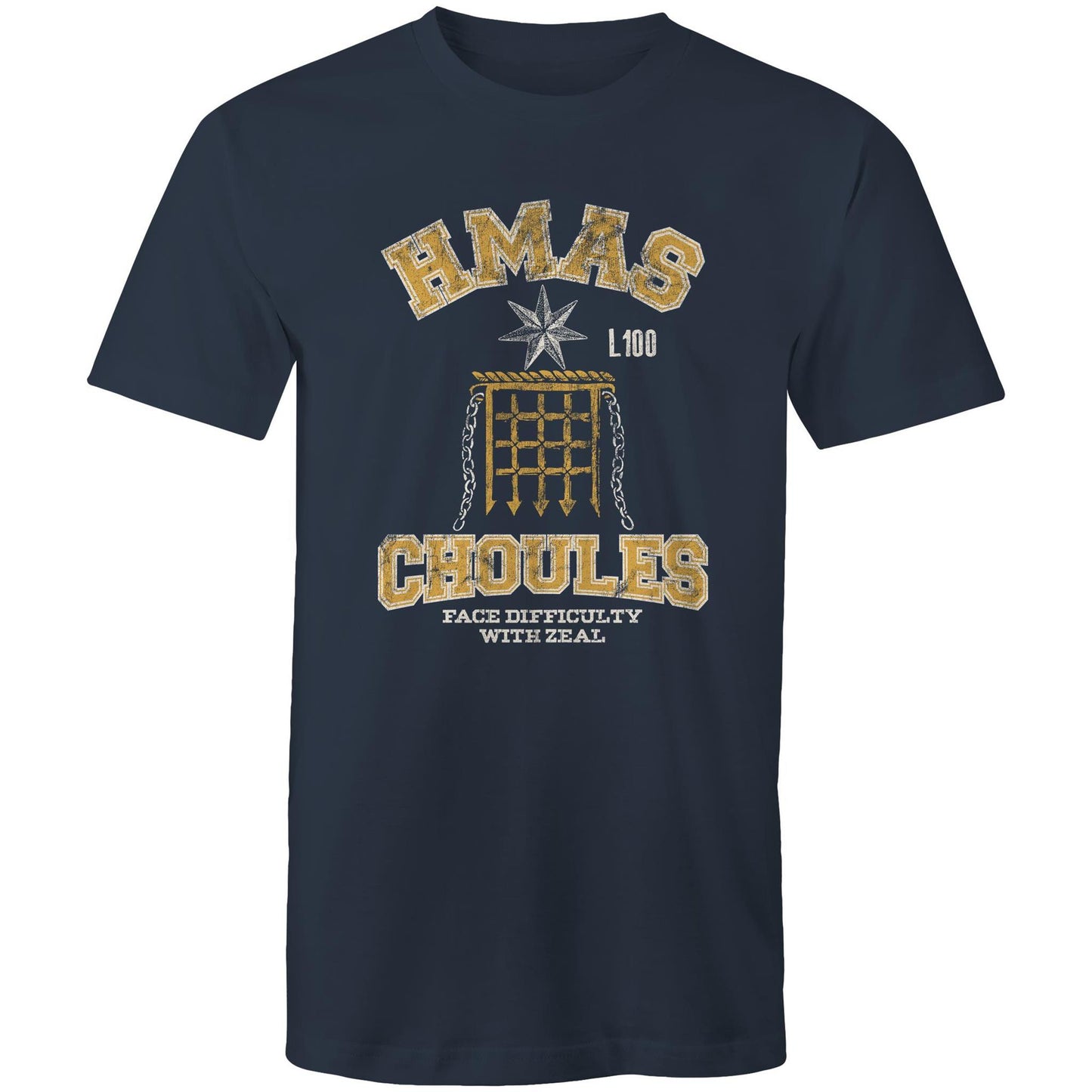 HMAS Choules L100 Men's T-shirt (style Alpha, colour)