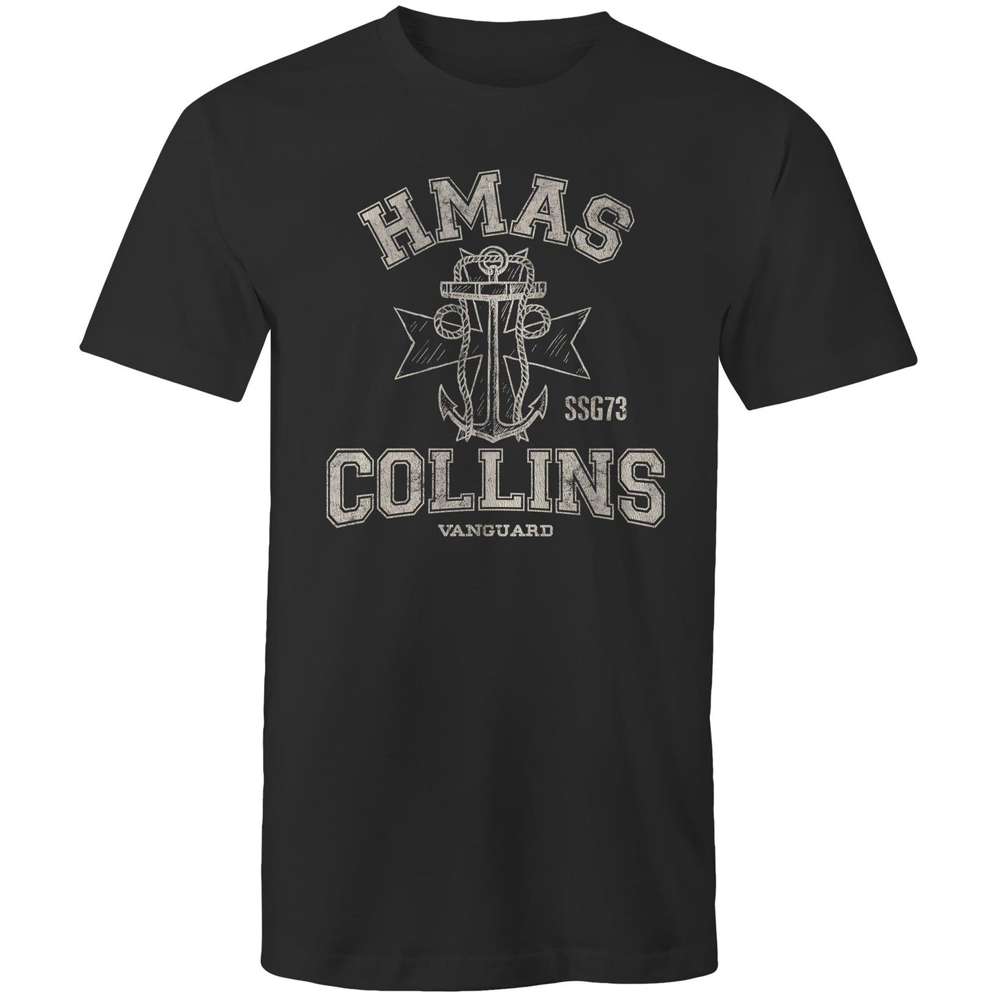 HMAS Collins SSG73 Men's T-shirt (style Alpha, white)