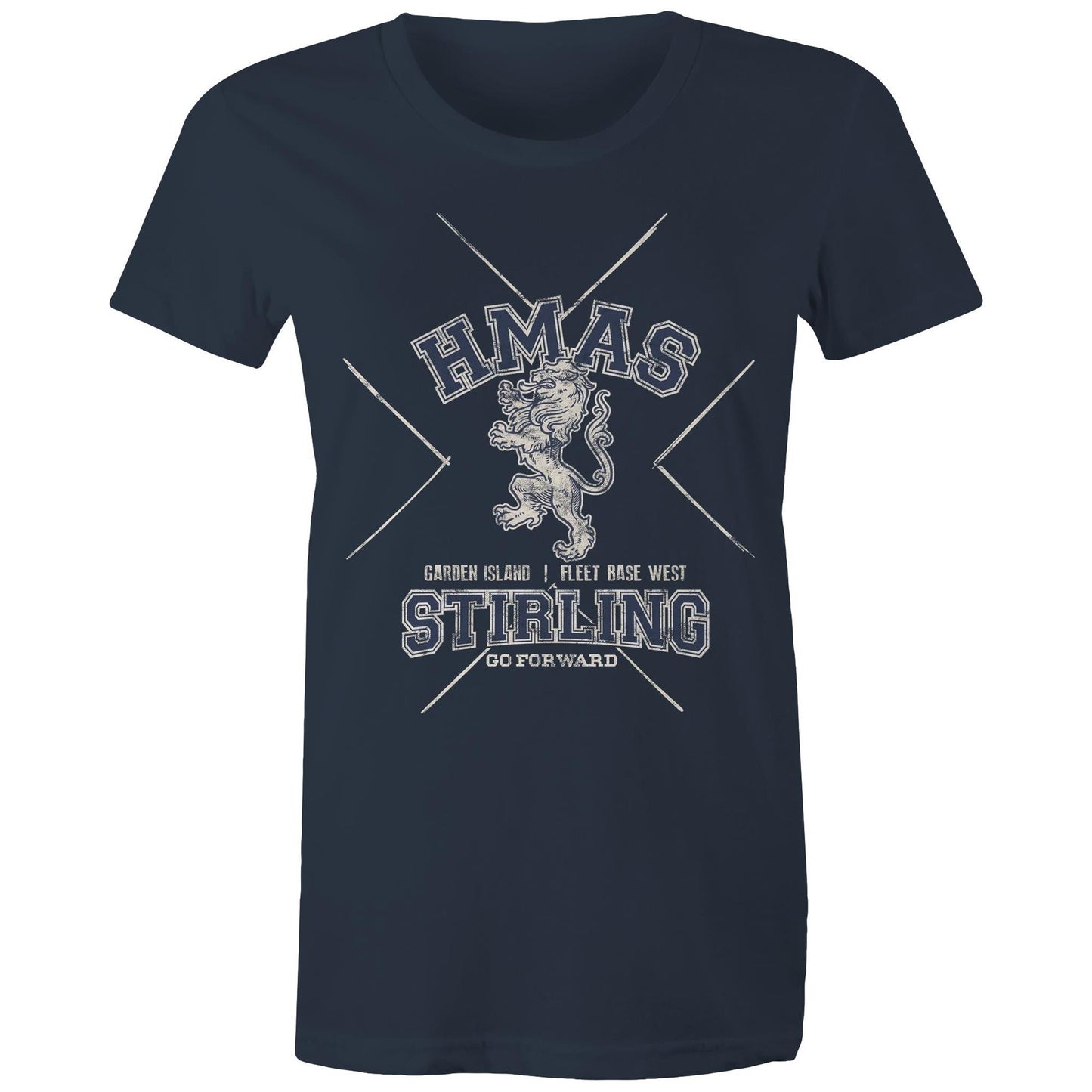 HMAS Stirling Women's T-shirt (style Alpha, blue)