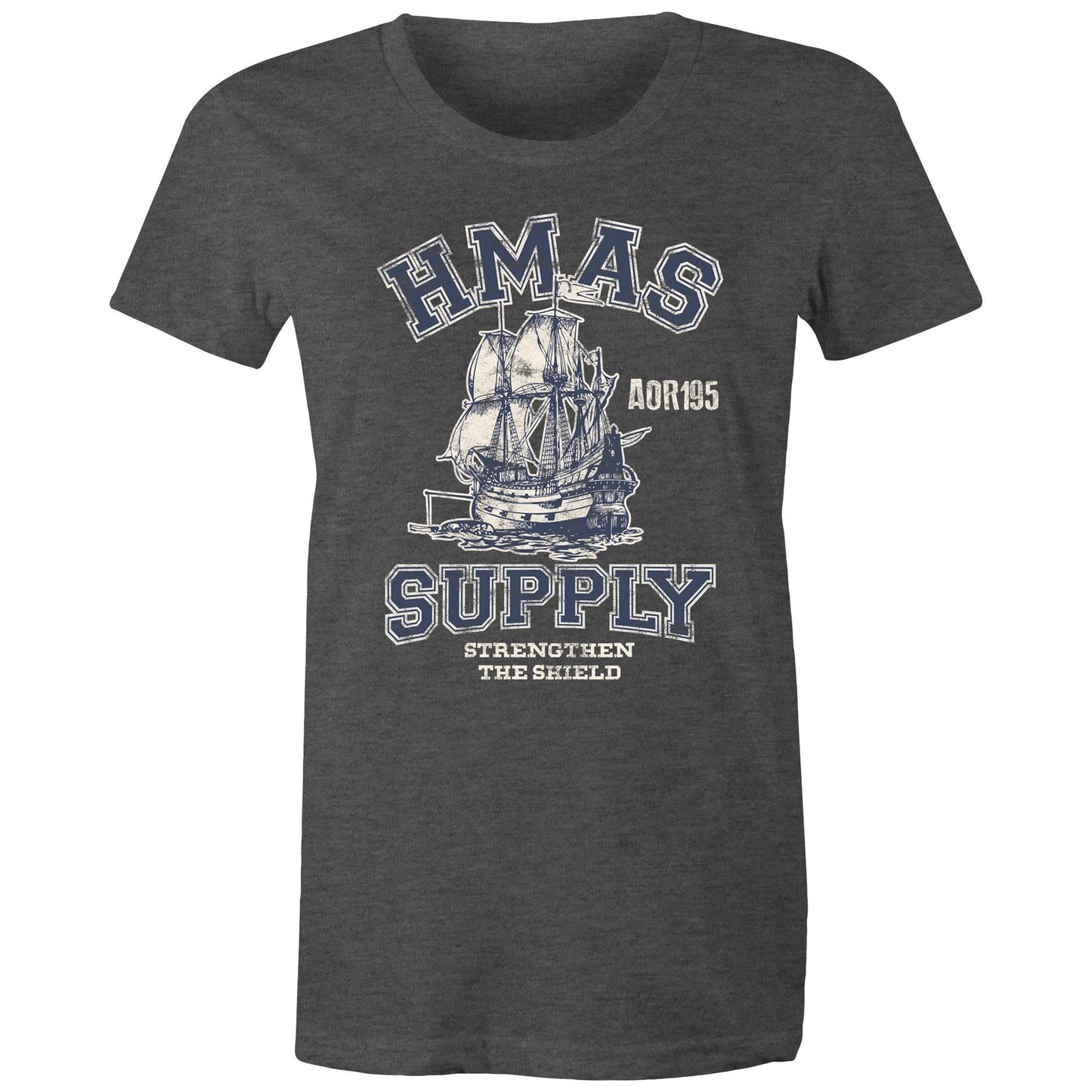 HMAS Supply AOR195 Women's T-shirt (style Alpha, blue)