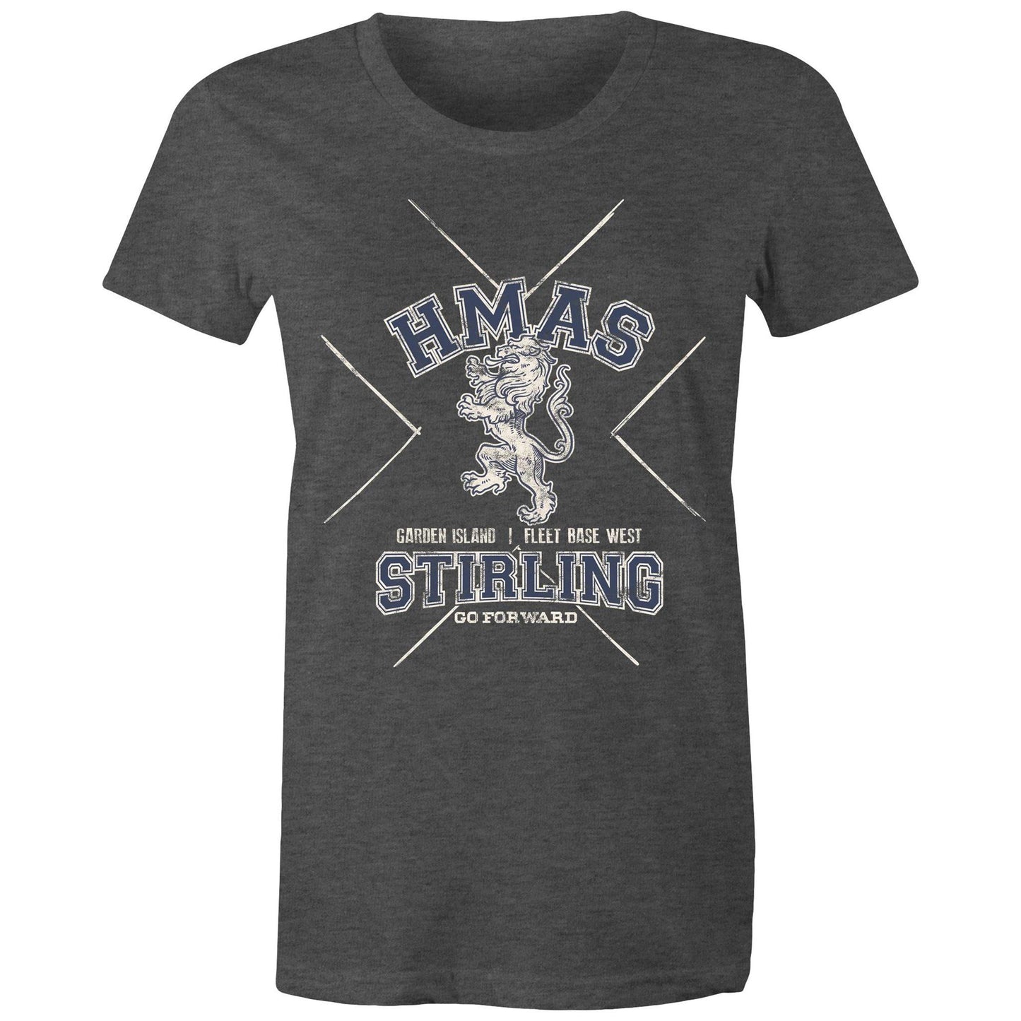 HMAS Stirling Women's T-shirt (style Alpha, blue)